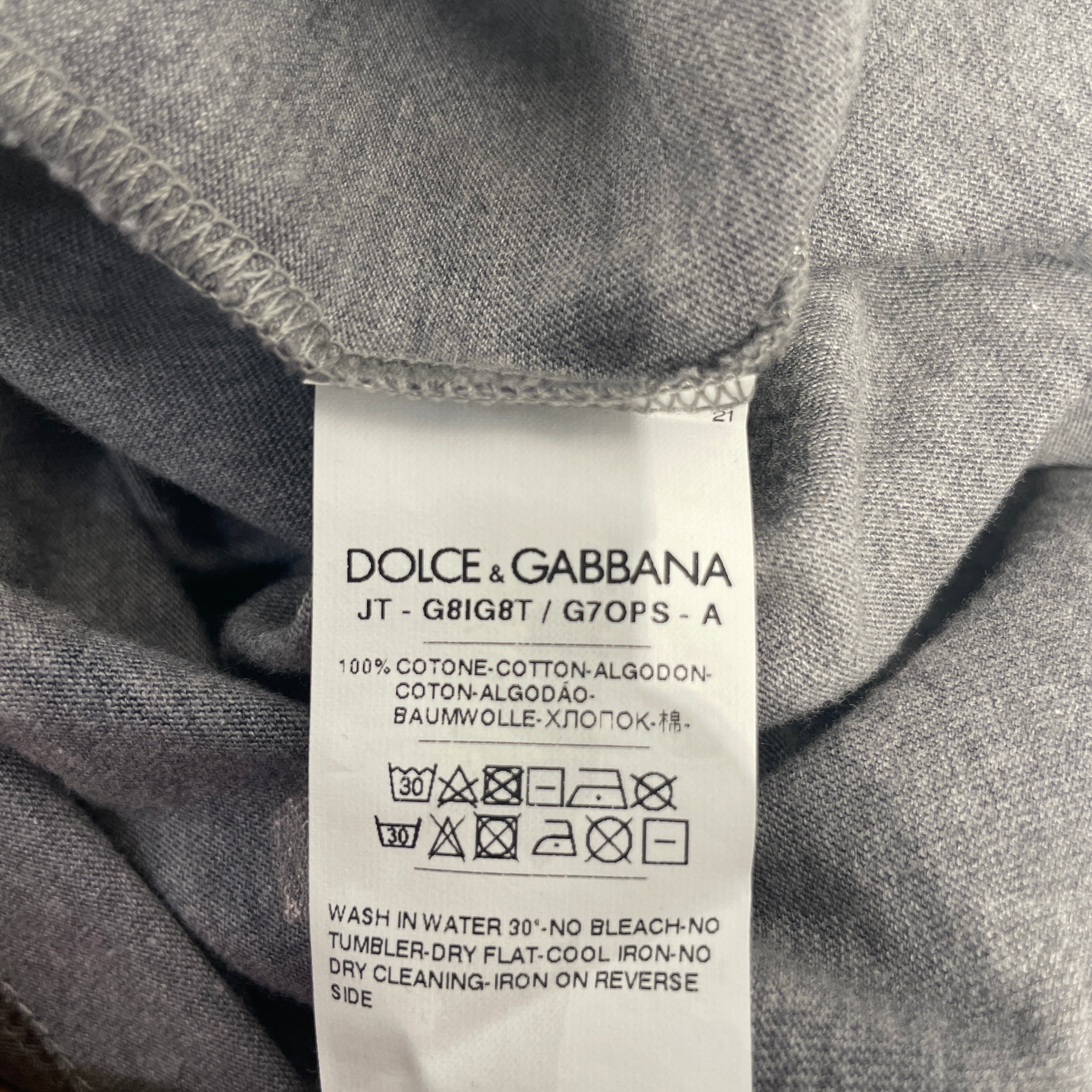 DOLCE&GABBANA/T-Shirt/48/Cotton/WHT/dg king/crown view 3