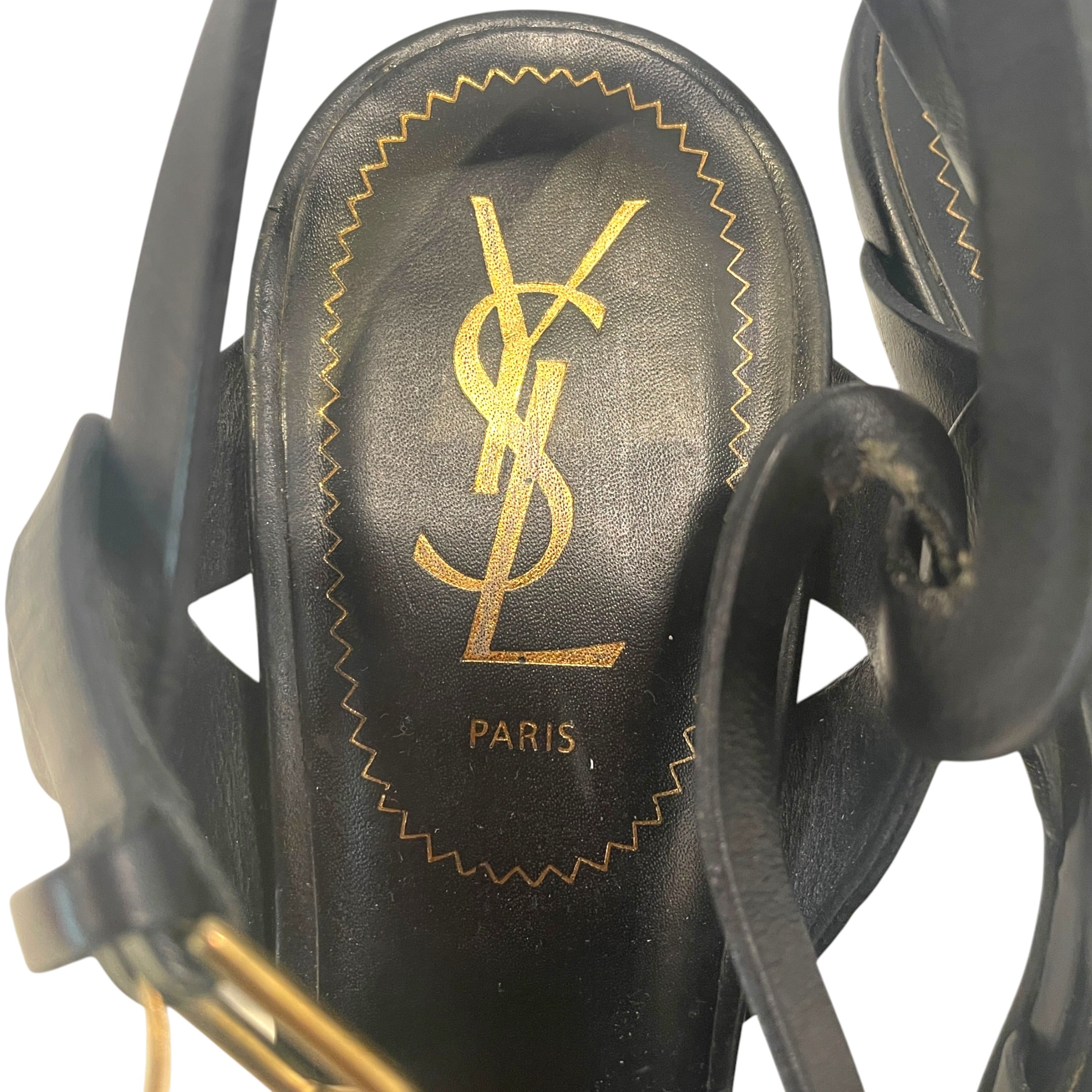 YVES SAINT LAURENT/Heels/EU 39/Leather/BLK/\ view 3