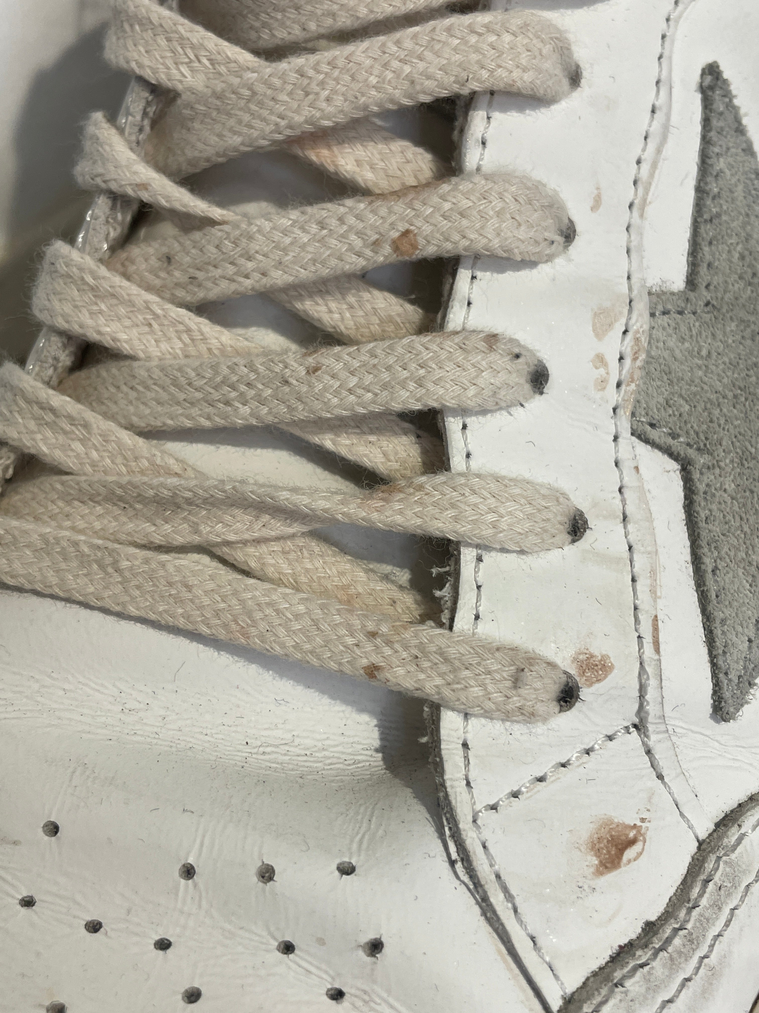 GOLDEN GOOSE/Low-Sneakers/US 9/Leather/WHT/grey star view 4