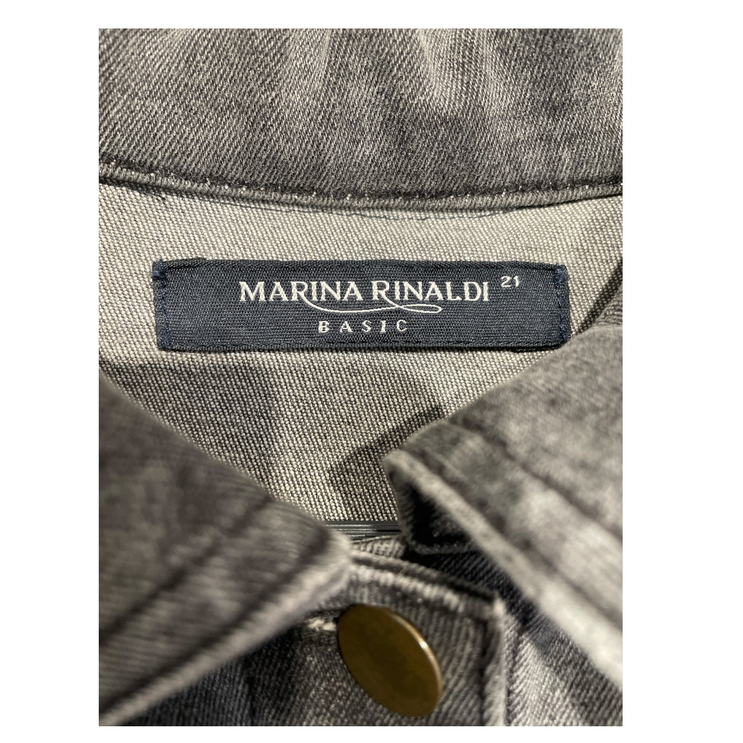 MARINA RINALDI/Denim Jkt/FREE/Denim/GRY/Hooded view 3