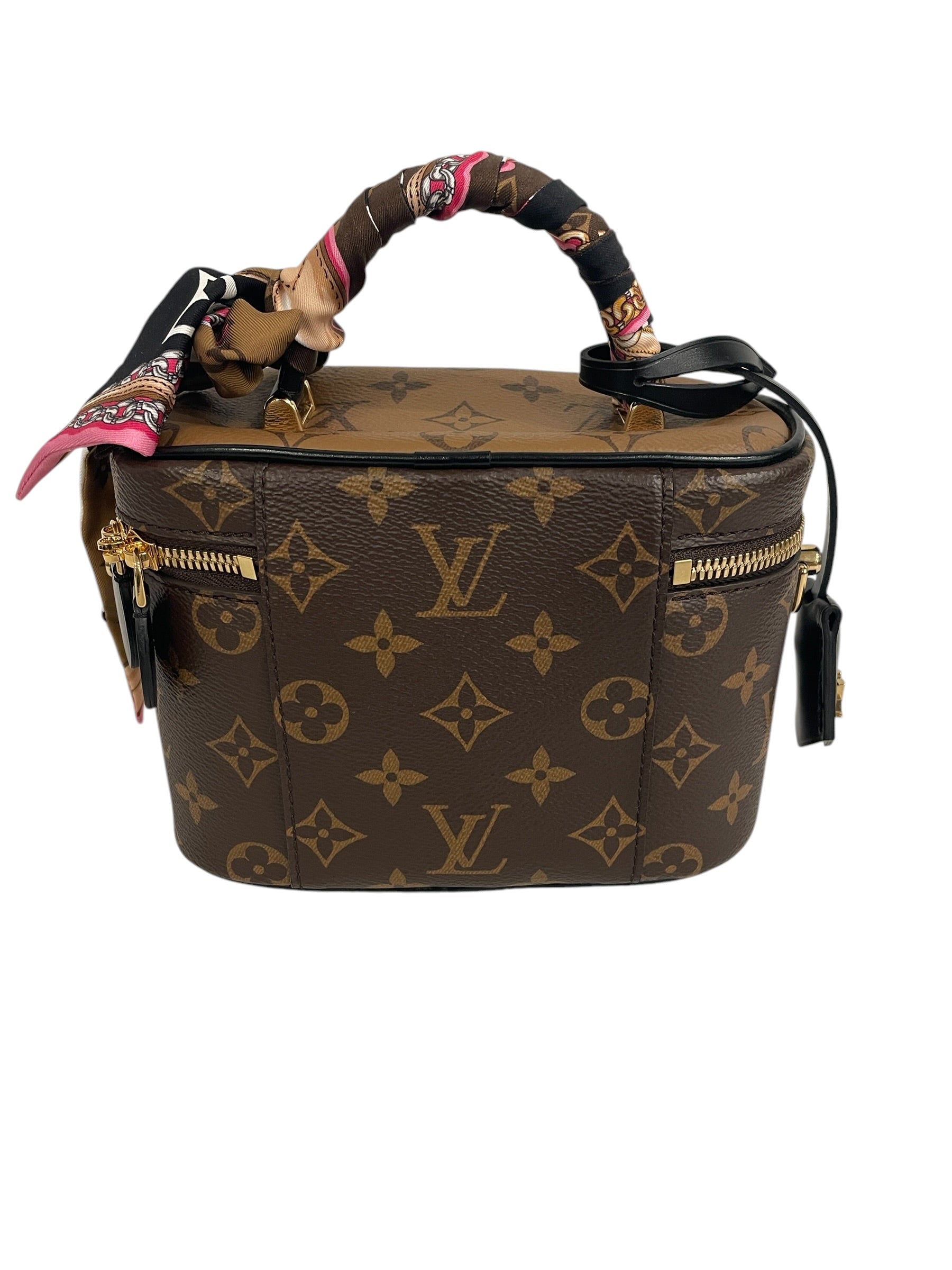 LOUIS VUITTON/Bag/Monogram/Leather/BRW/LV VANITY PM BAG W BANDANA view 2
