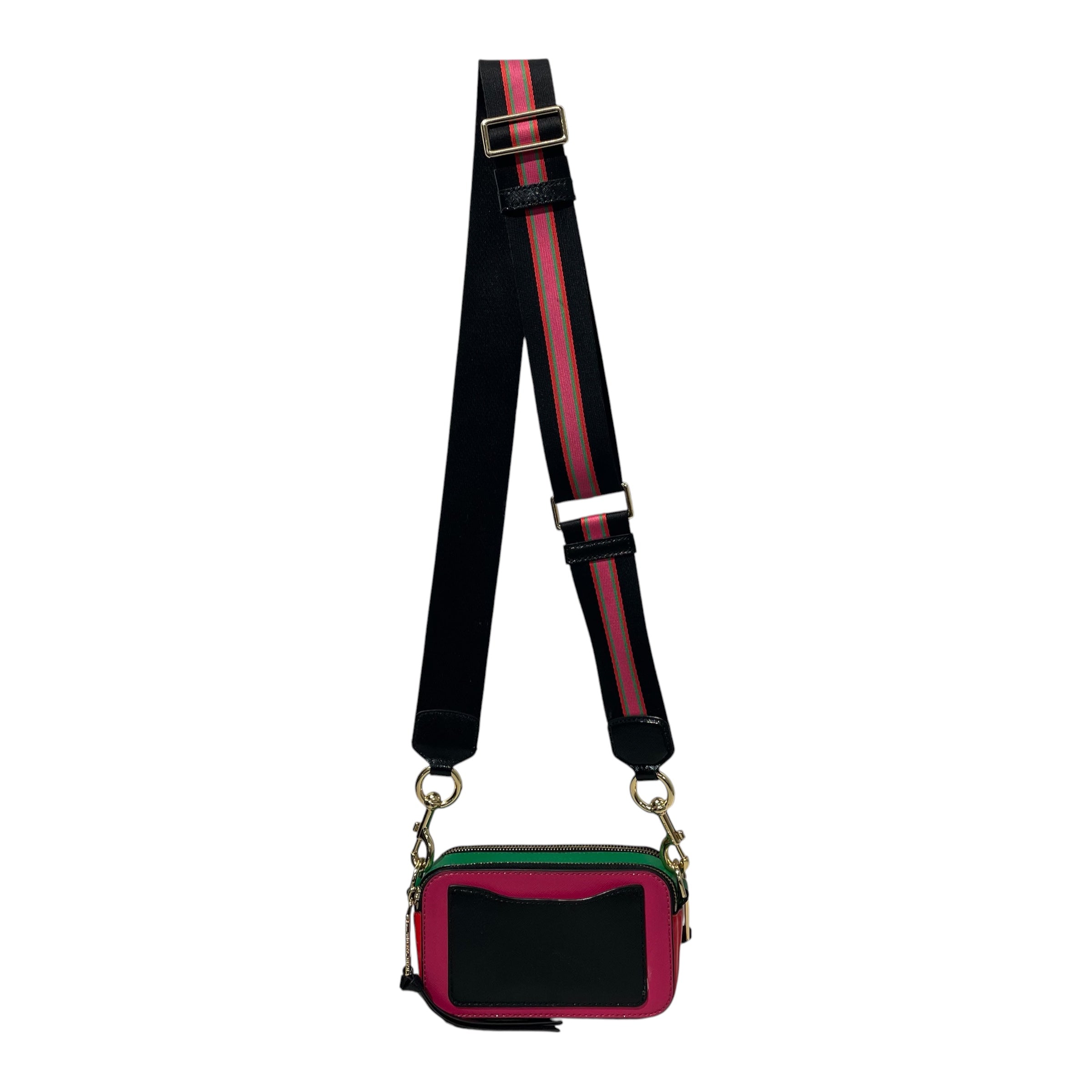 MARC BY MARC JACOBS/Cross Body Bag/Leather/PNK/hot pink / green camera bag view 2