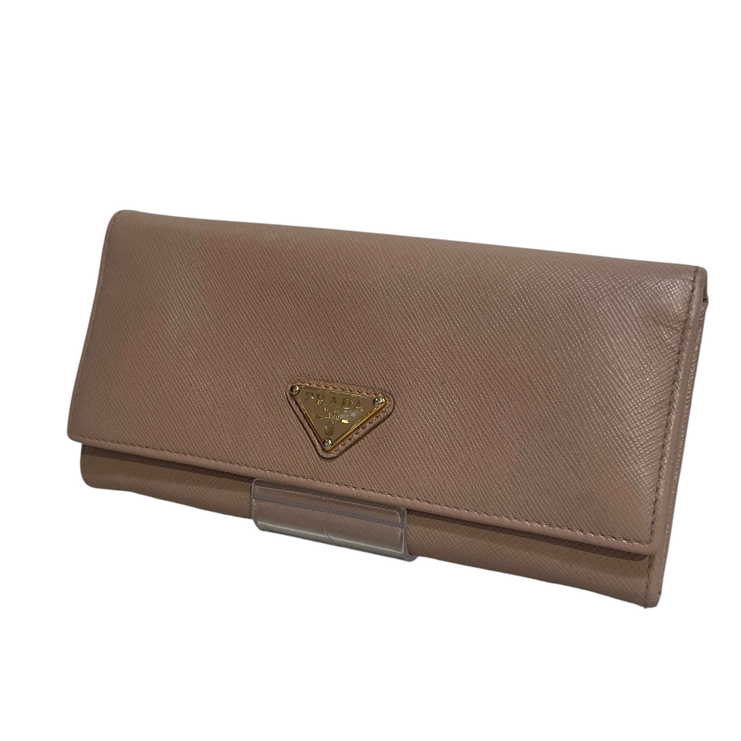 PRADA/Long Wallet/Leather/BEG/Large Saffiano view 1