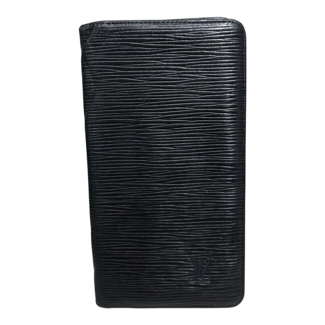 LOUIS VUITTON/Long Wallet/Leather/BLK/epi leather long bifold view 1