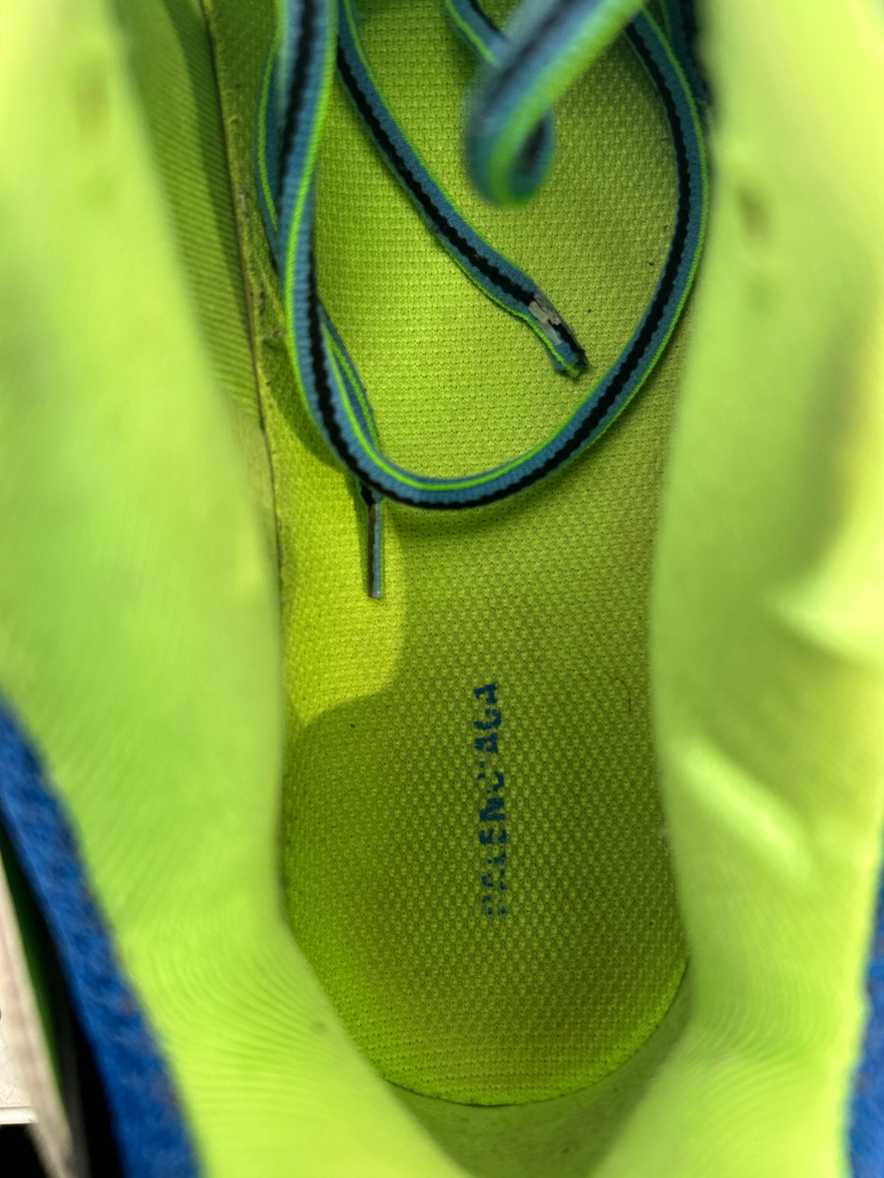 BALENCIAGA/Low-Sneakers/EU 43/All Over Print/BLU/TRACK ATHLETIC GREEN BLUE view 3