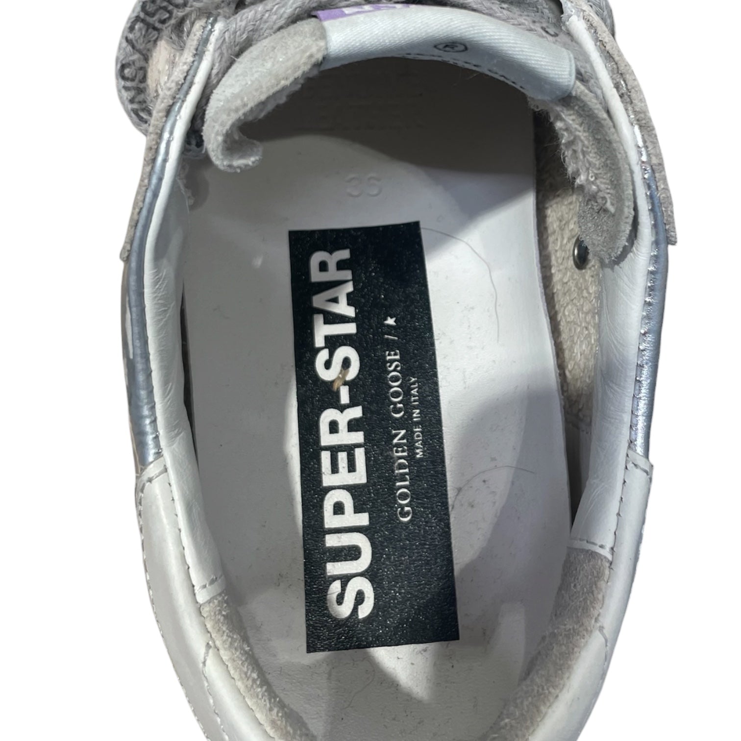 GOLDEN GOOSE/Low-Sneakers/EU 36/Leather/WHT/WHT AND SILVER view 3