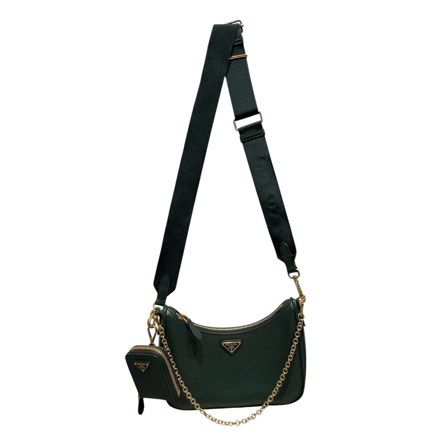PRADA/Cross Body Bag/Nylon/GRN/Re-Edition 2005 Saffiano view 1
