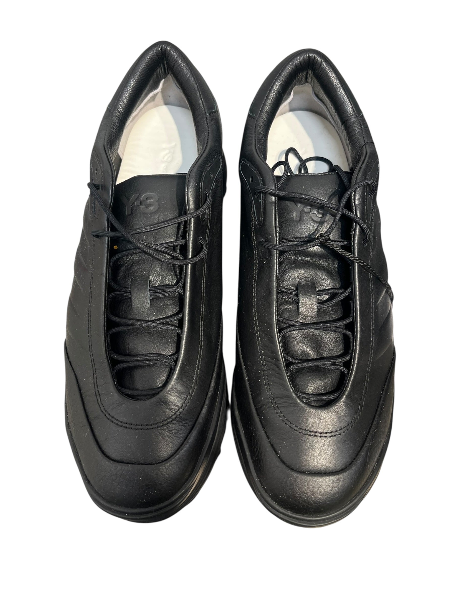 Y-3/Low-Sneakers/US 8/Leather/BLK/GSG9 LOW view 2