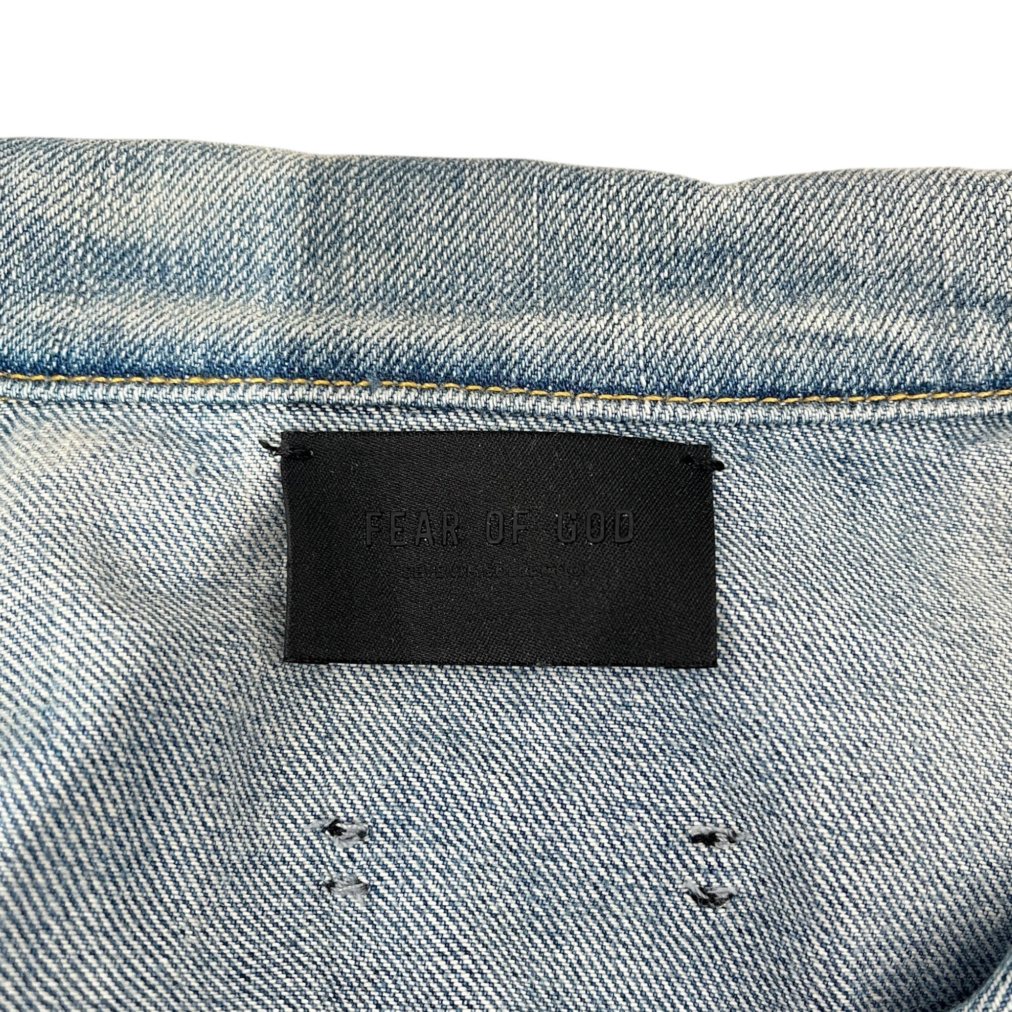 FEAR OF GOD/Denim Jkt/M/Denim/BLU/LIGHTWASH DENIM TRUCKER 6TH view 3