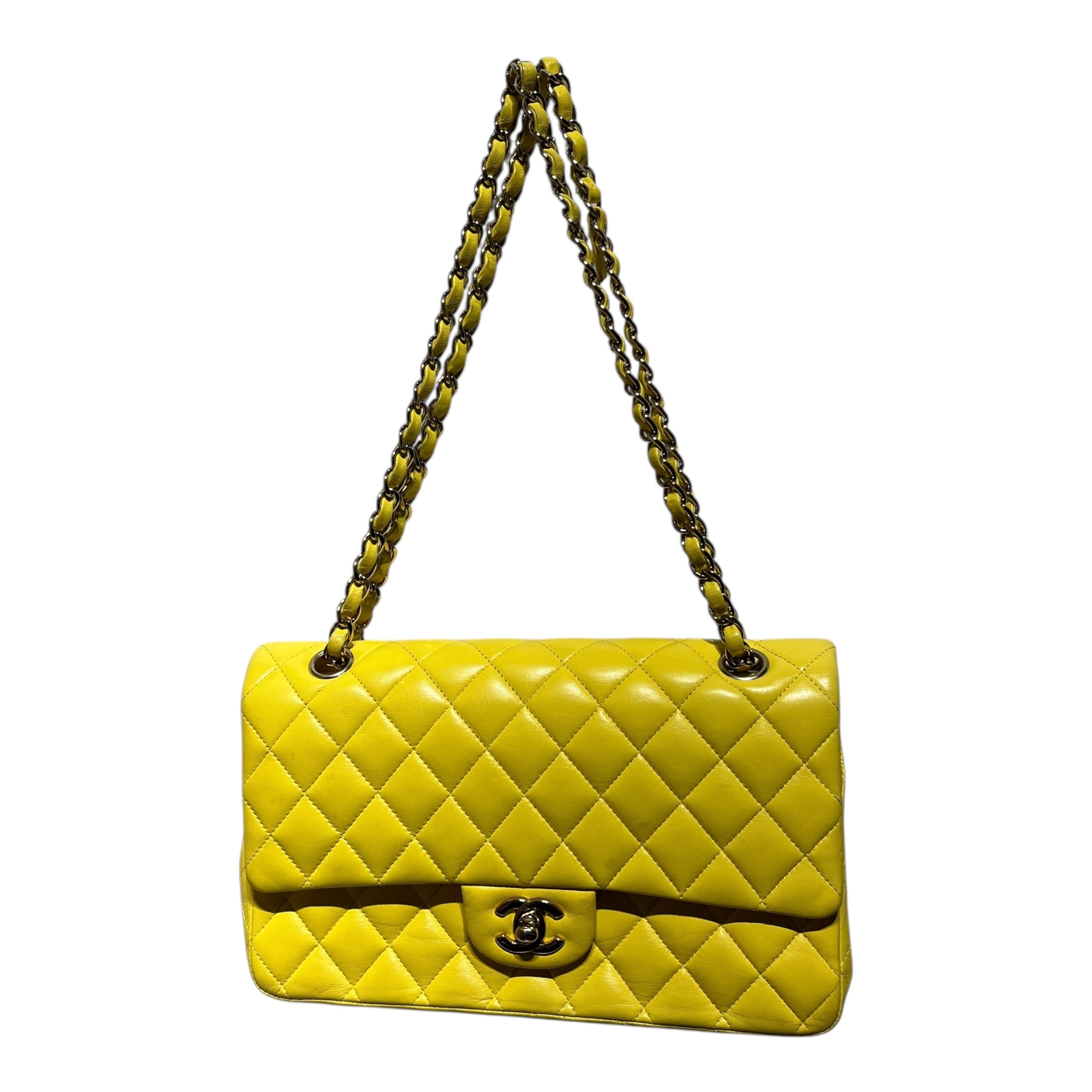 CHANEL/Cross Body Bag/Leather/YEL/ view 1