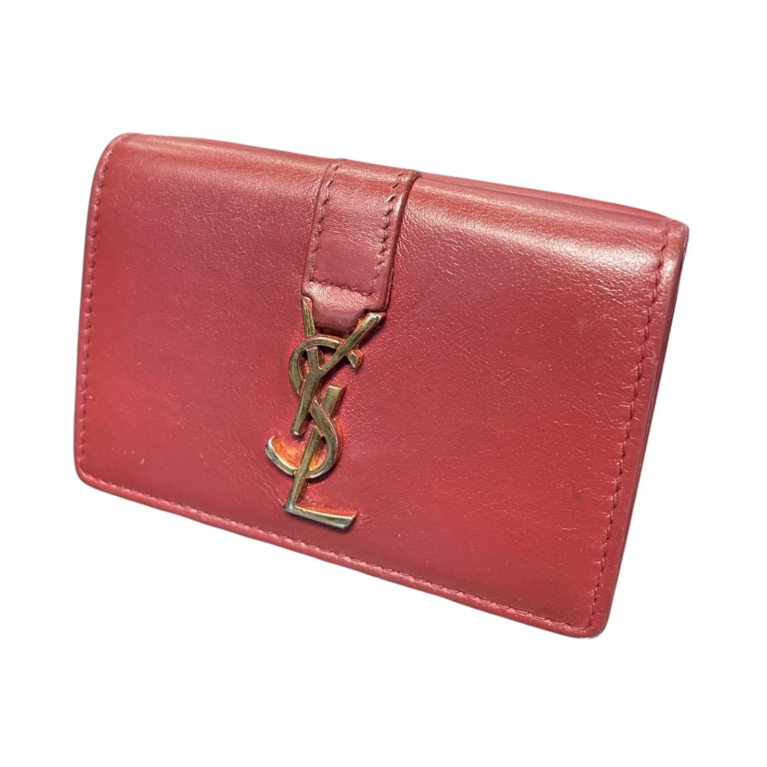 YVES SAINT LAURENT/Bifold Wallet/Leather/BRD/TRIFOLD CARD HOLDER view 1