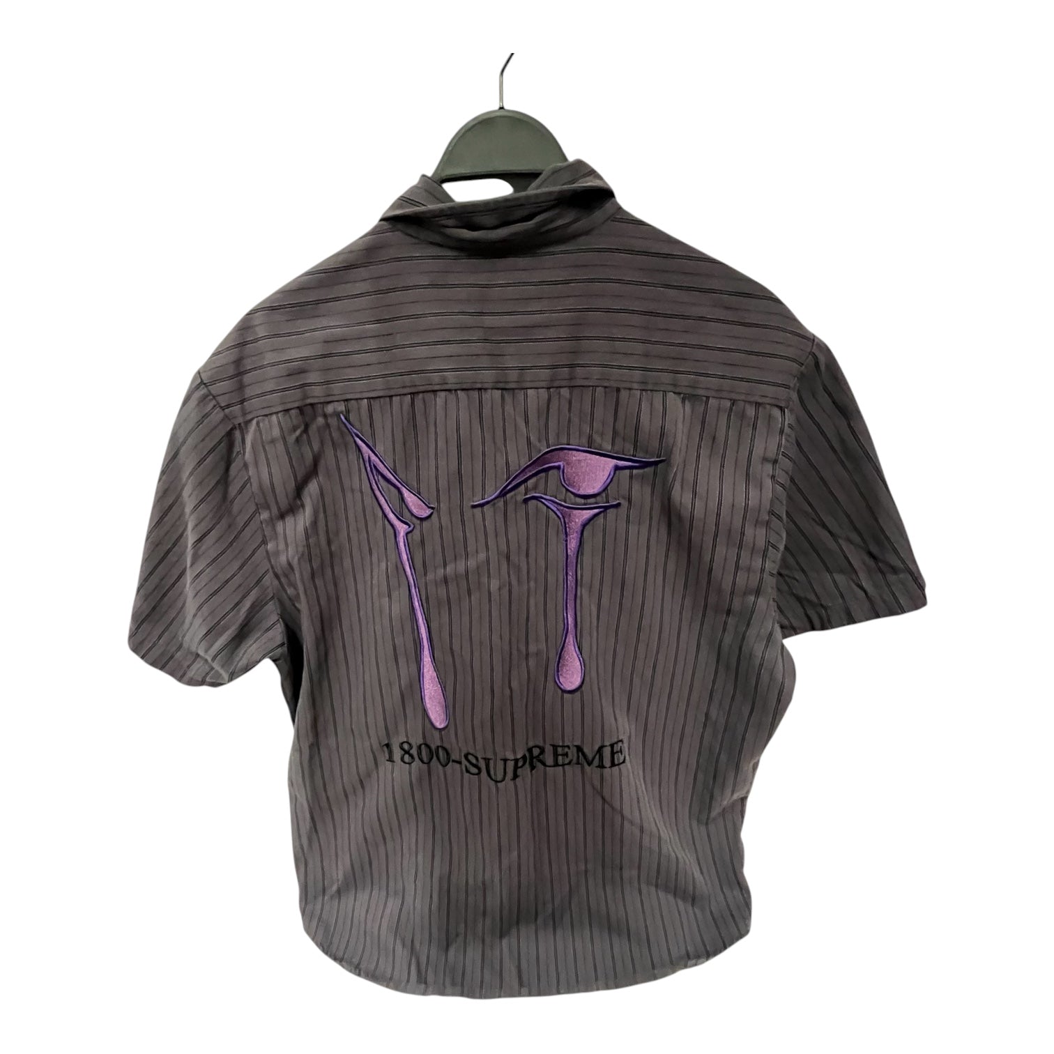 Supreme/SS Shirt/L/Cotton/GRY/Stripe/aoi eyes view 2