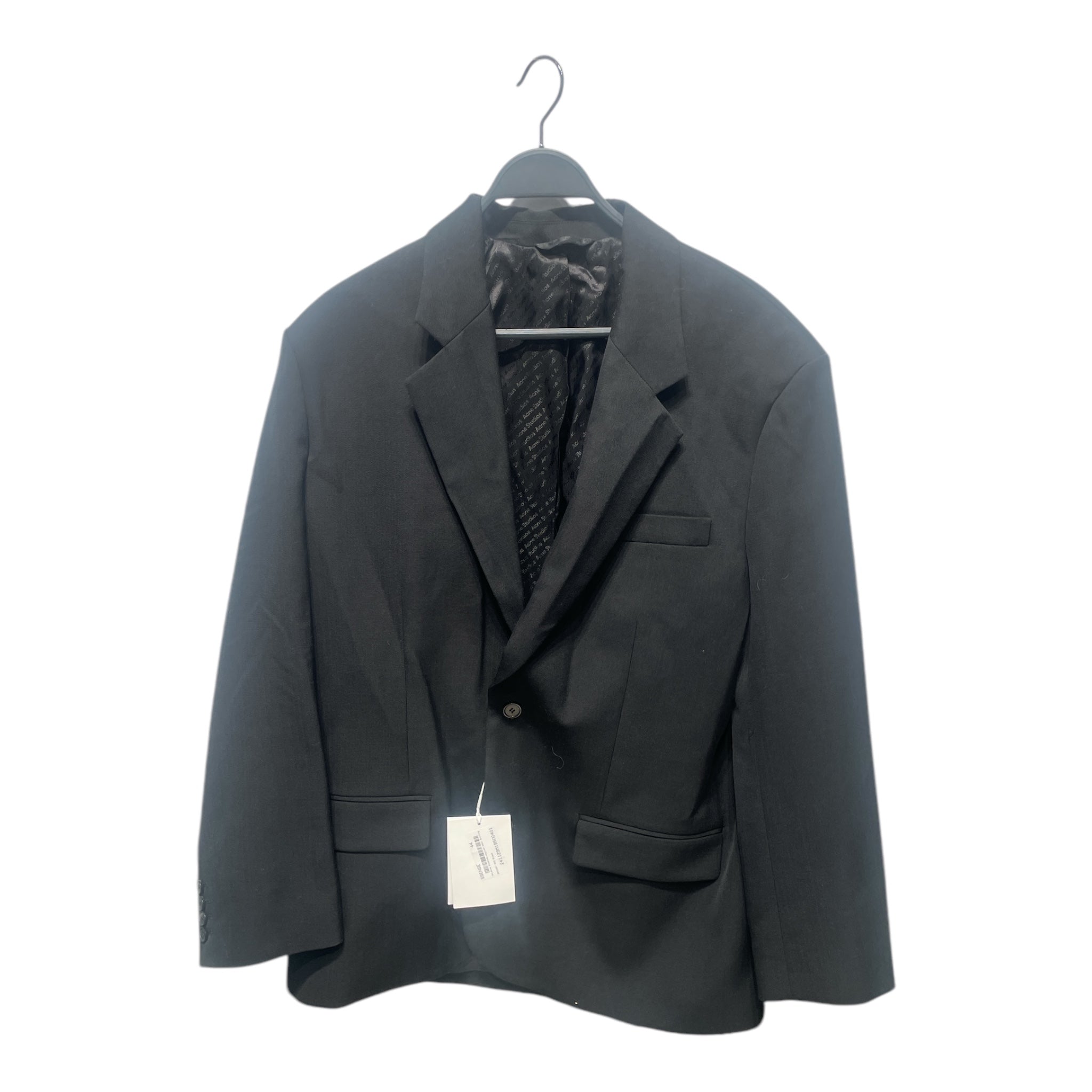 Acne Studios/Suits/44/Stripe/Polyester/BLK/black two button blazor view 1
