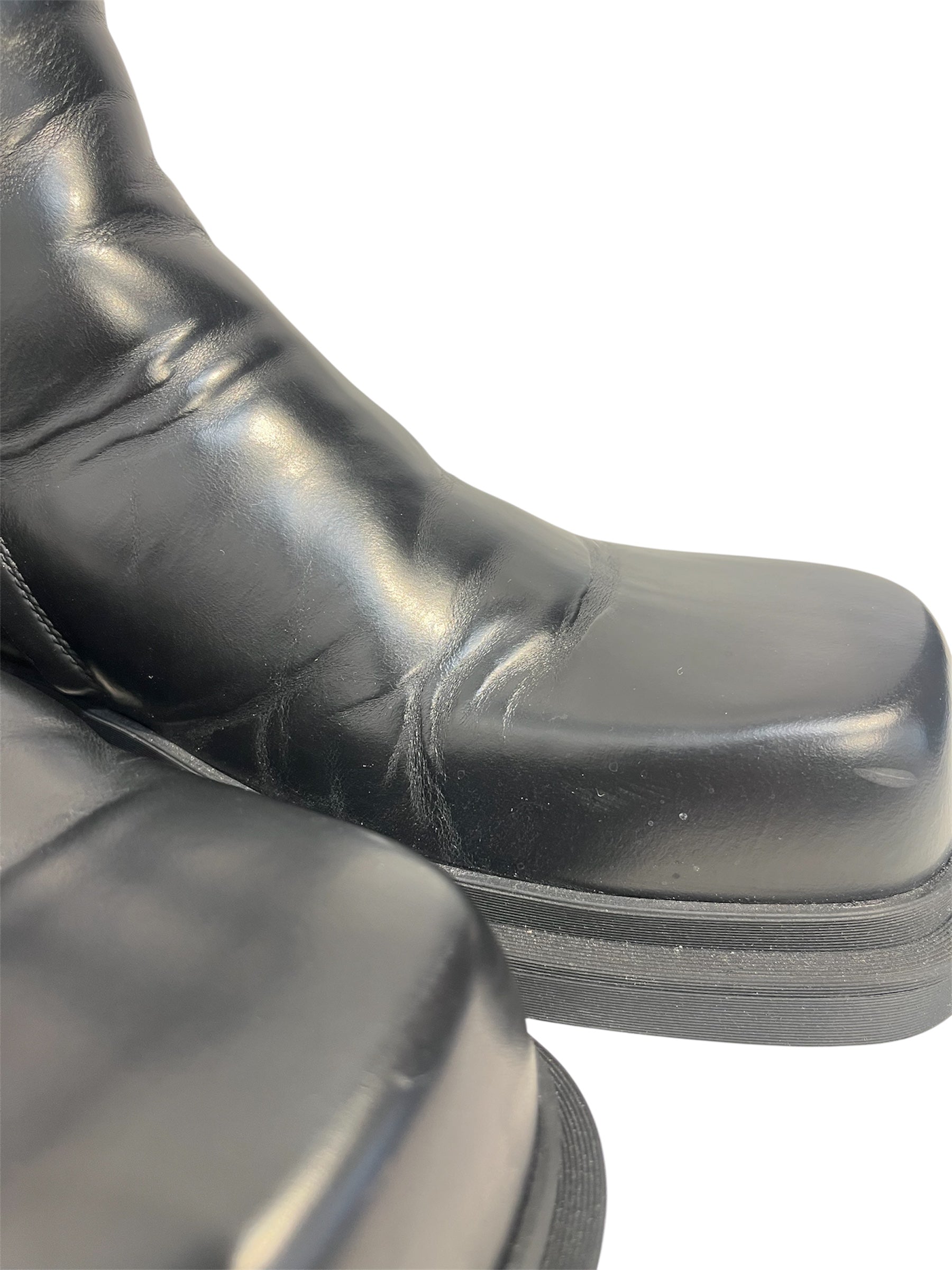 BOTTEGA VENETA/Boots/EU 41/Leather/BLK/ben ankle boot side zip view 4