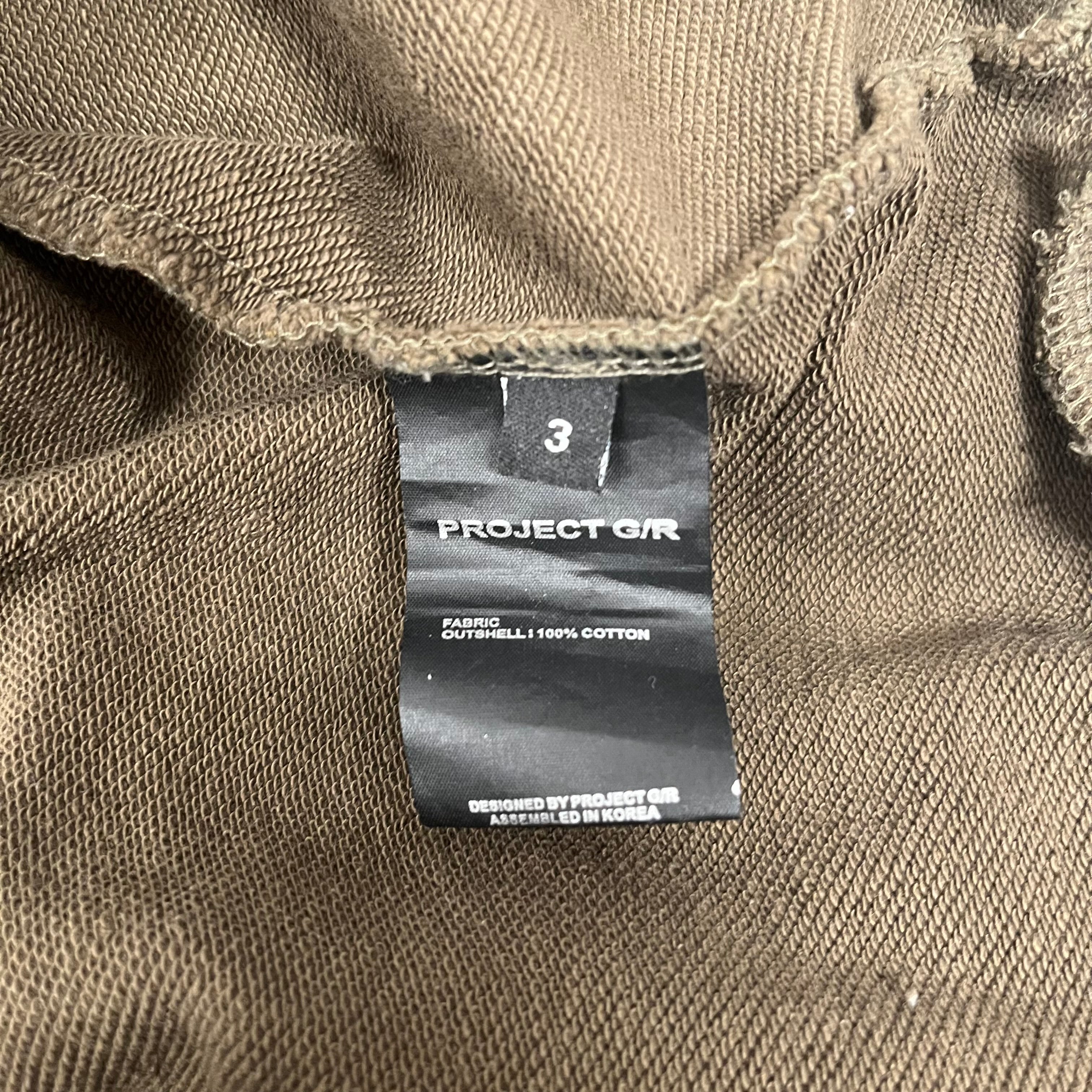 PROJECT G/R/Zip Up Hoodie/3/Cotton/GRN/ view 4