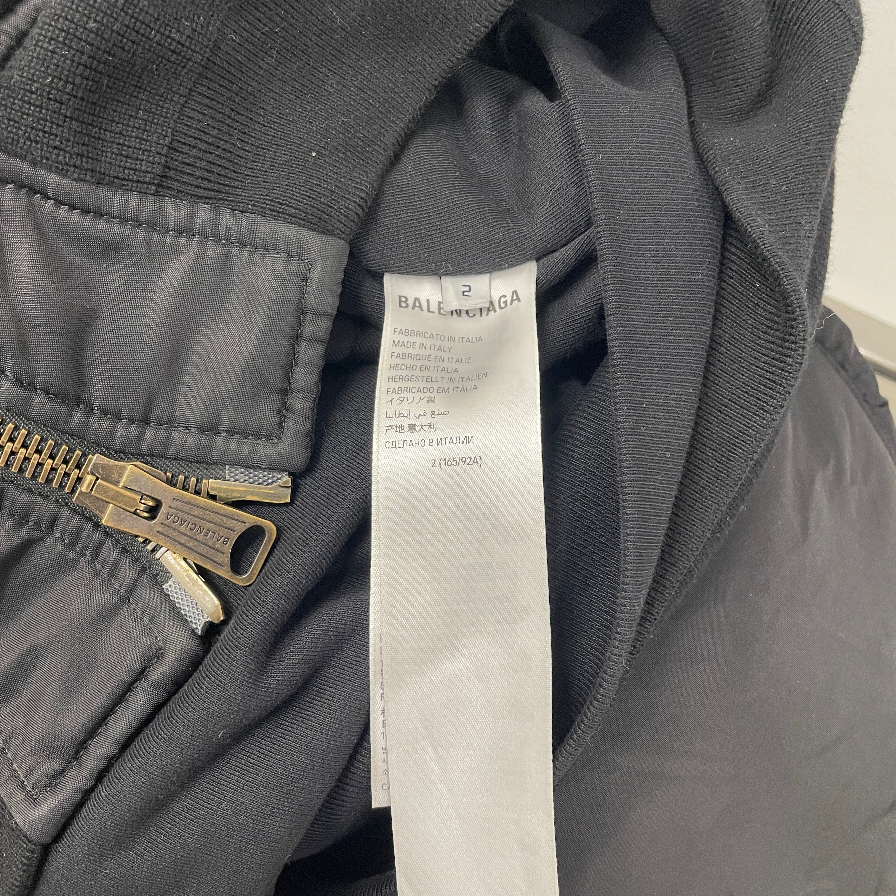 BALENCIAGA/Jacket/2/Nylon/BLK/HOODED BOMBER view 4