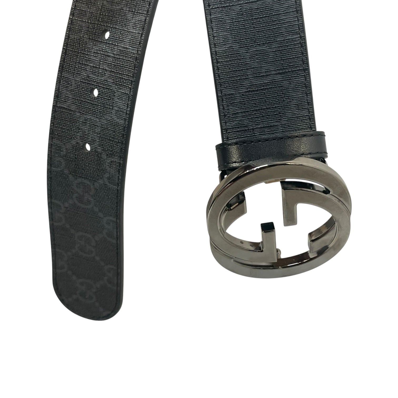 GUCCI/Belt/All Over Print/Leather/GRY/M's/411924 view 2