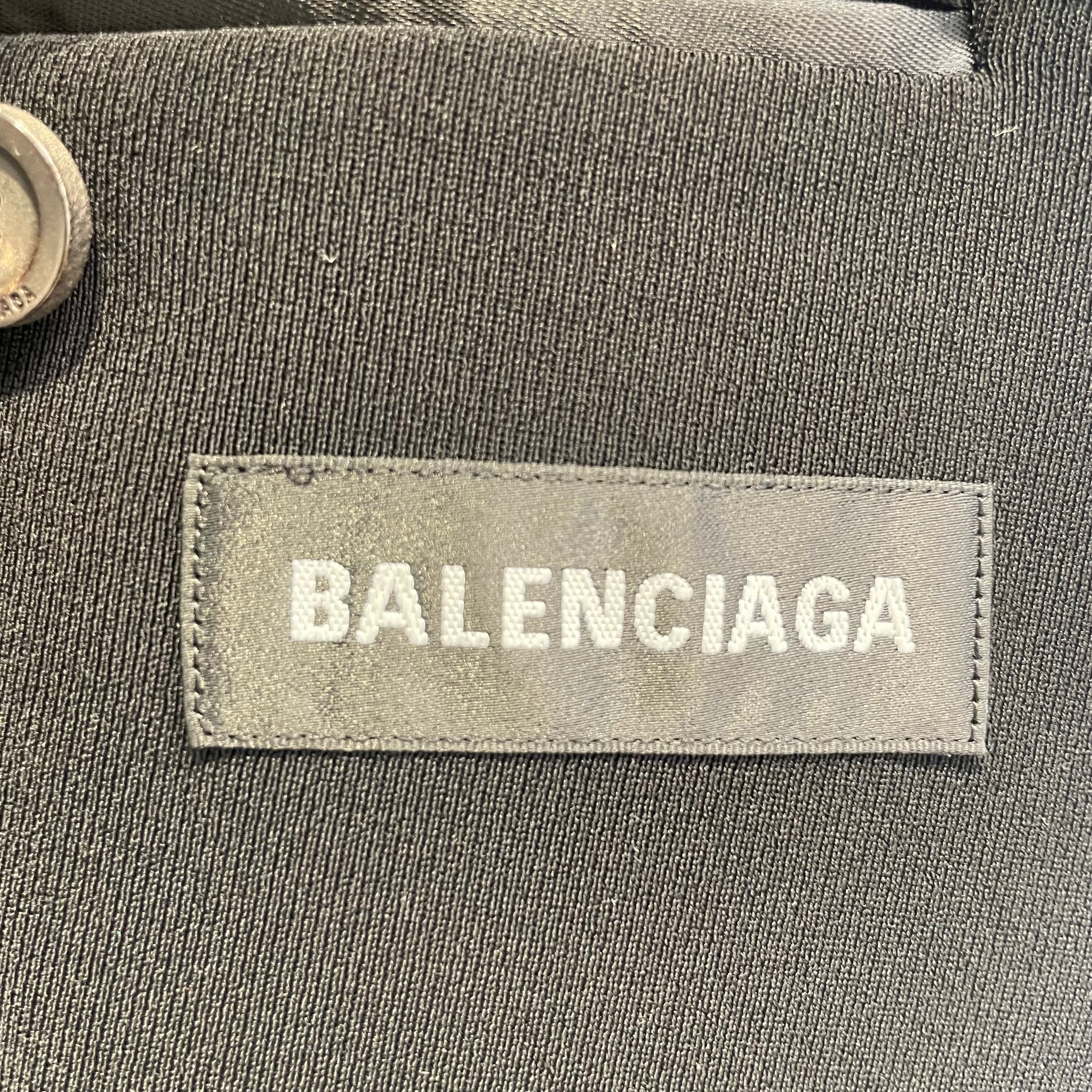 BALENCIAGA/Tailored Jkt/46/Polyester/BLK/balenciaga pattern inside view 5