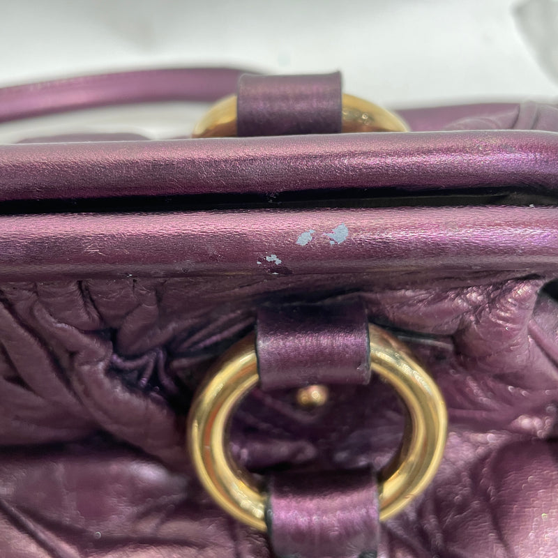 MARC JACOBS/Cross Body Bag/Leather/PPL/Quilted Stam Bag