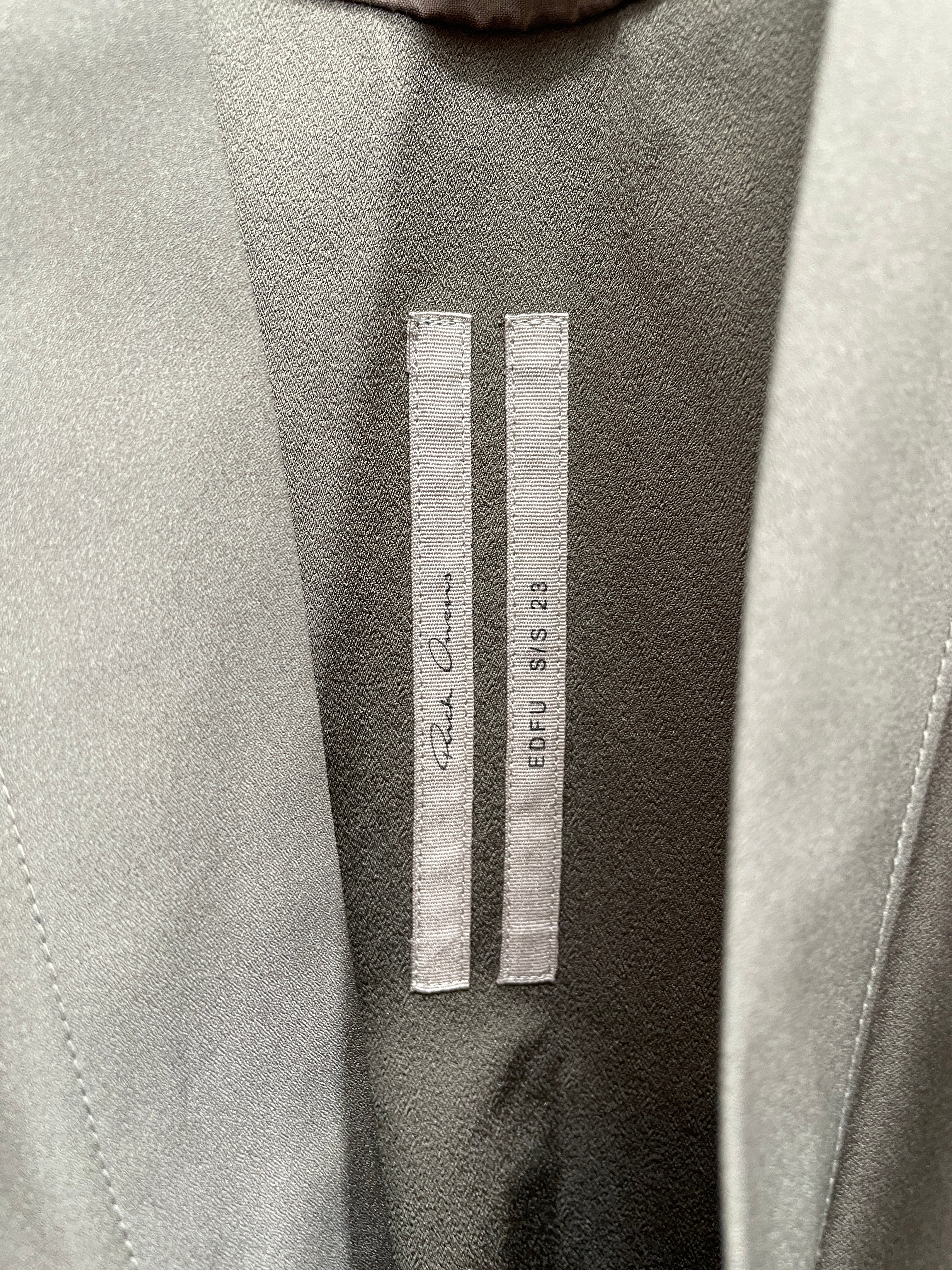 Rick Owens/SS Shirt/40/Polyester/GRY/Open Coller/FAUN SHIRT/BUTTON SNAPS view 3