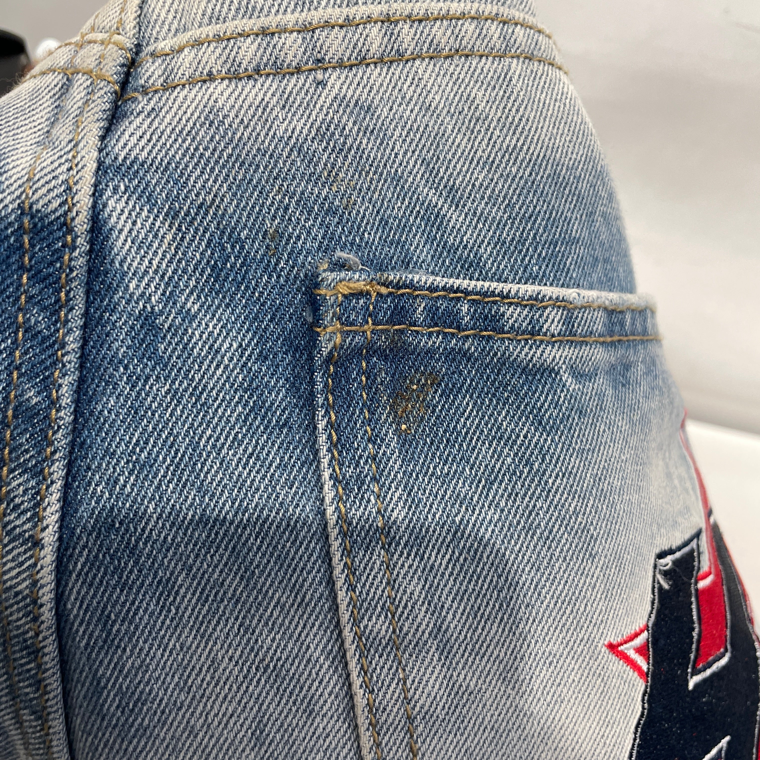 HMDD/Straight Pants/L/Cotton/BLU/diamonds on the side view 7