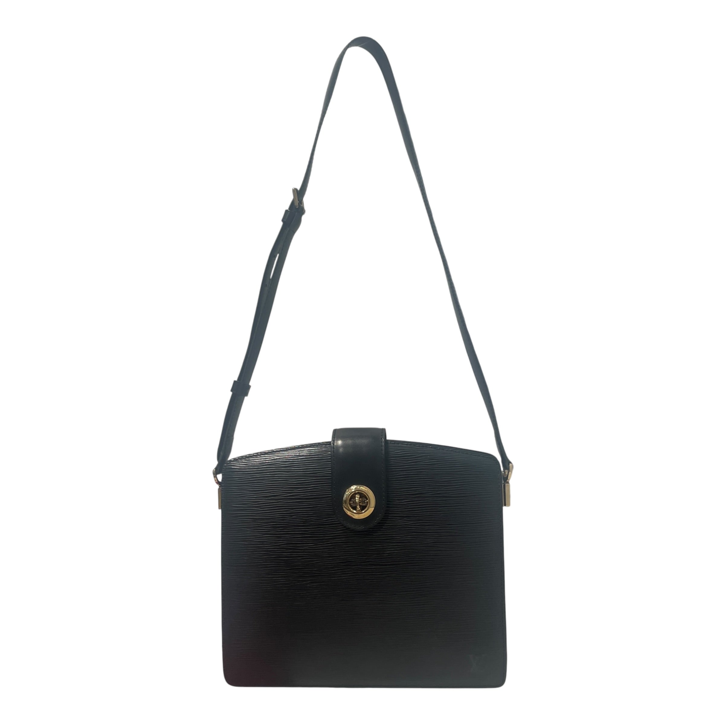 LOUIS VUITTON/Cross Body Bag/Monogram/Leather/BLK/Monogram Capucines view 1