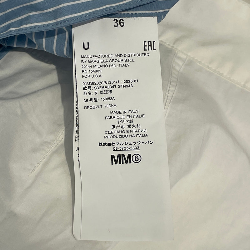 MM6/Long Skirt/36/Stripe/WHT/