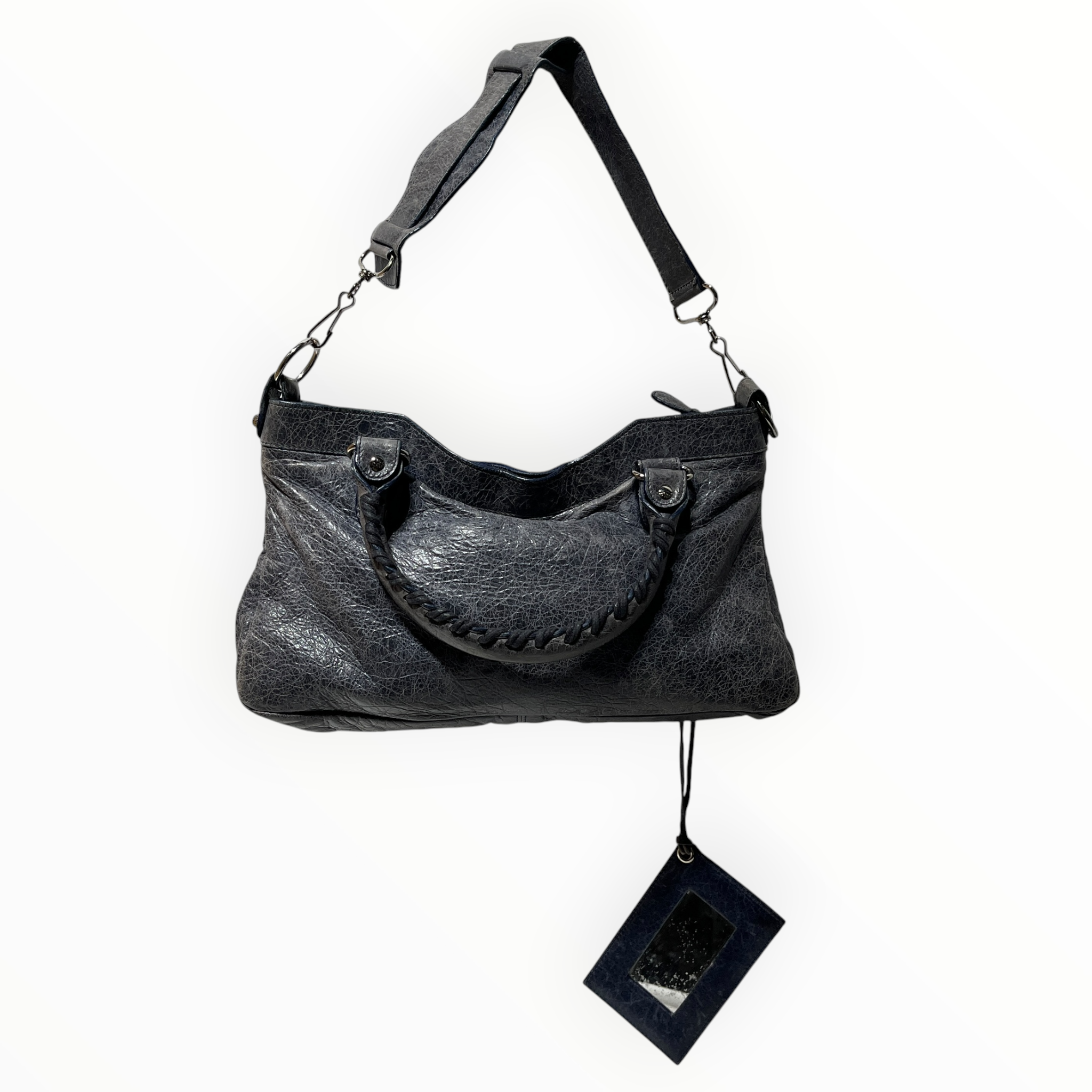 BALENCIAGA/Cross Body Bag/Leather/GRY/MOTO CITY BAG view 2