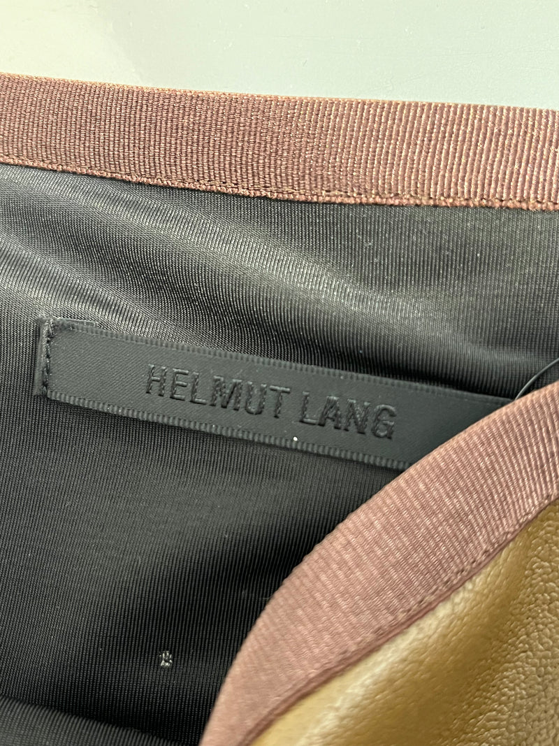 Helmut Lang/Skirt/XS/Faux Leather/BRW/Mini Length/N05HW303/TWIST MINI SKIRT