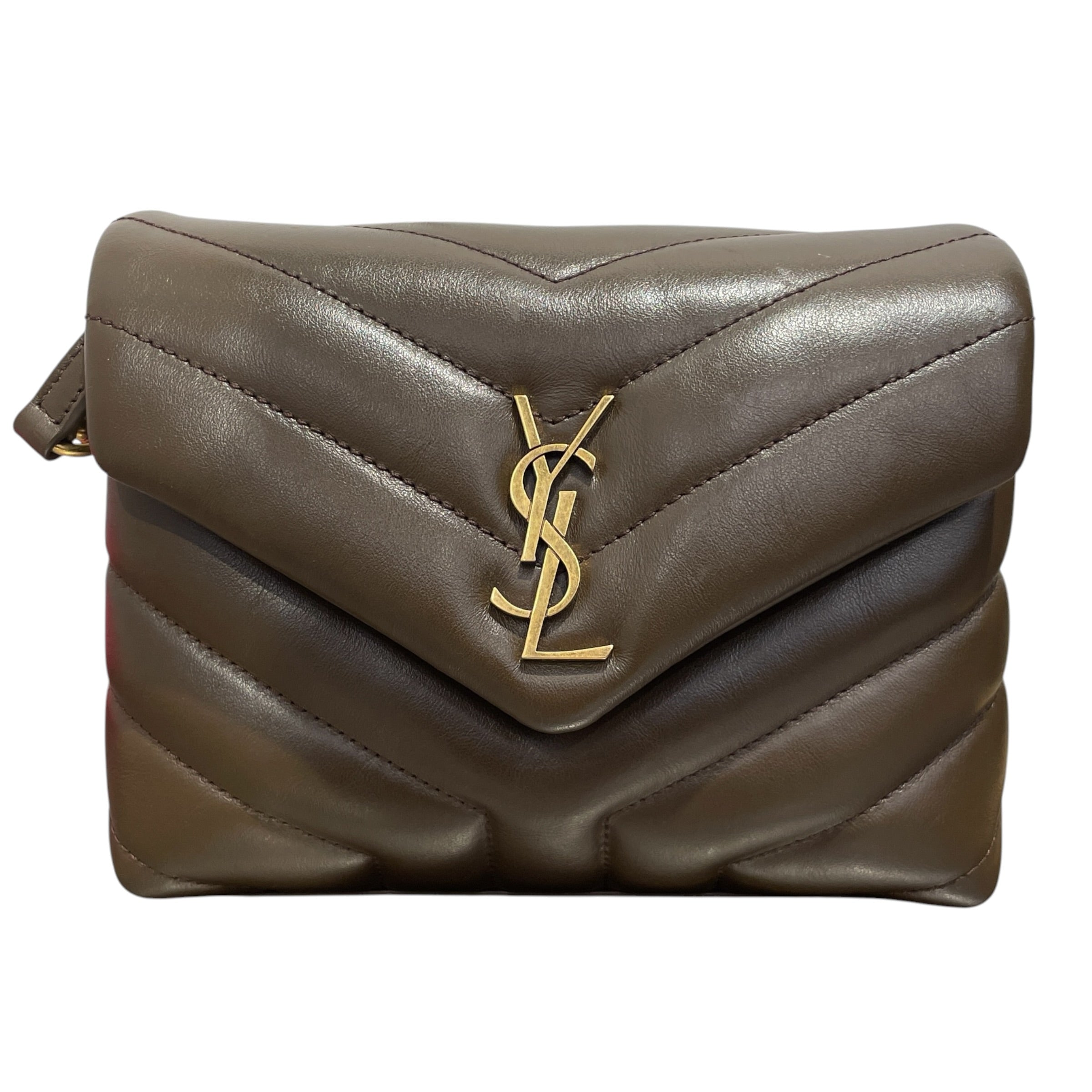 YVES SAINT LAURENT/Hand Bag/Leather/BRW/LOULOU QUILTED SHOLDER BAG view 3