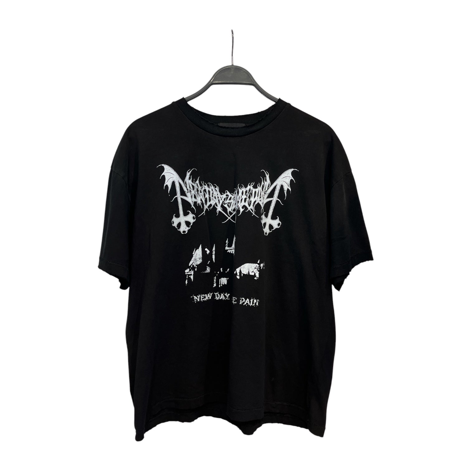 NEW DAY SAME PAIN/T-Shirt/M/Cotton/BLK/DOUBLE GOAT HEAD GRAPHIC view 1