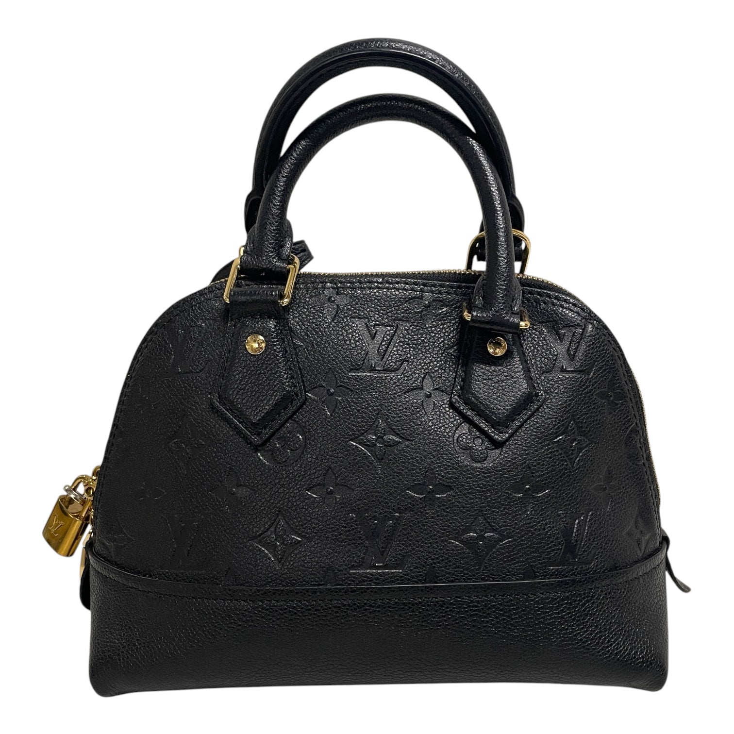 LOUIS VUITTON/Bag/Leather/BLK/gold hardware neo alma bb view 1