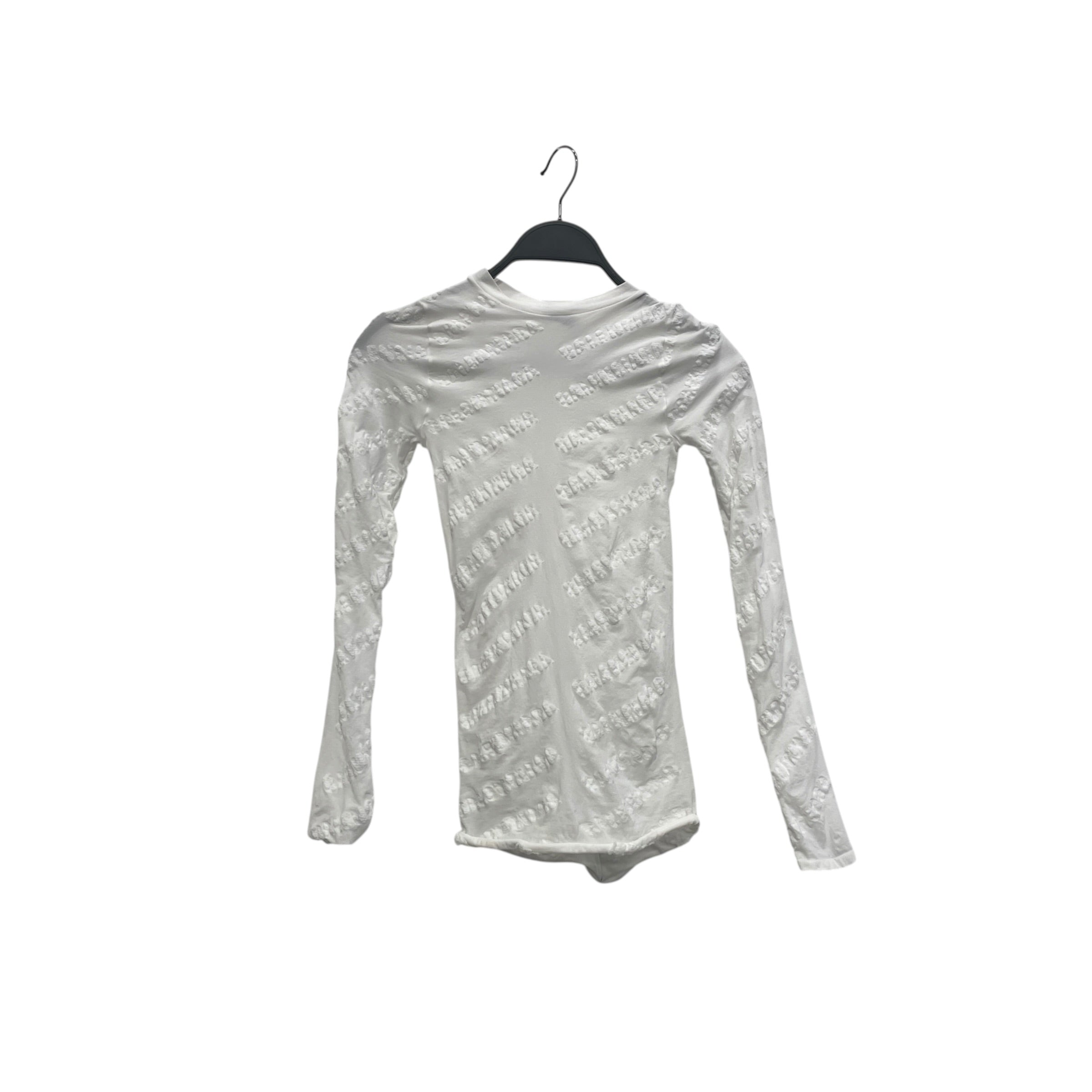 BALENCIAGA/Blouse/S/Cotton/WHT/LS ALL OVER CLOUD PRINT view 1