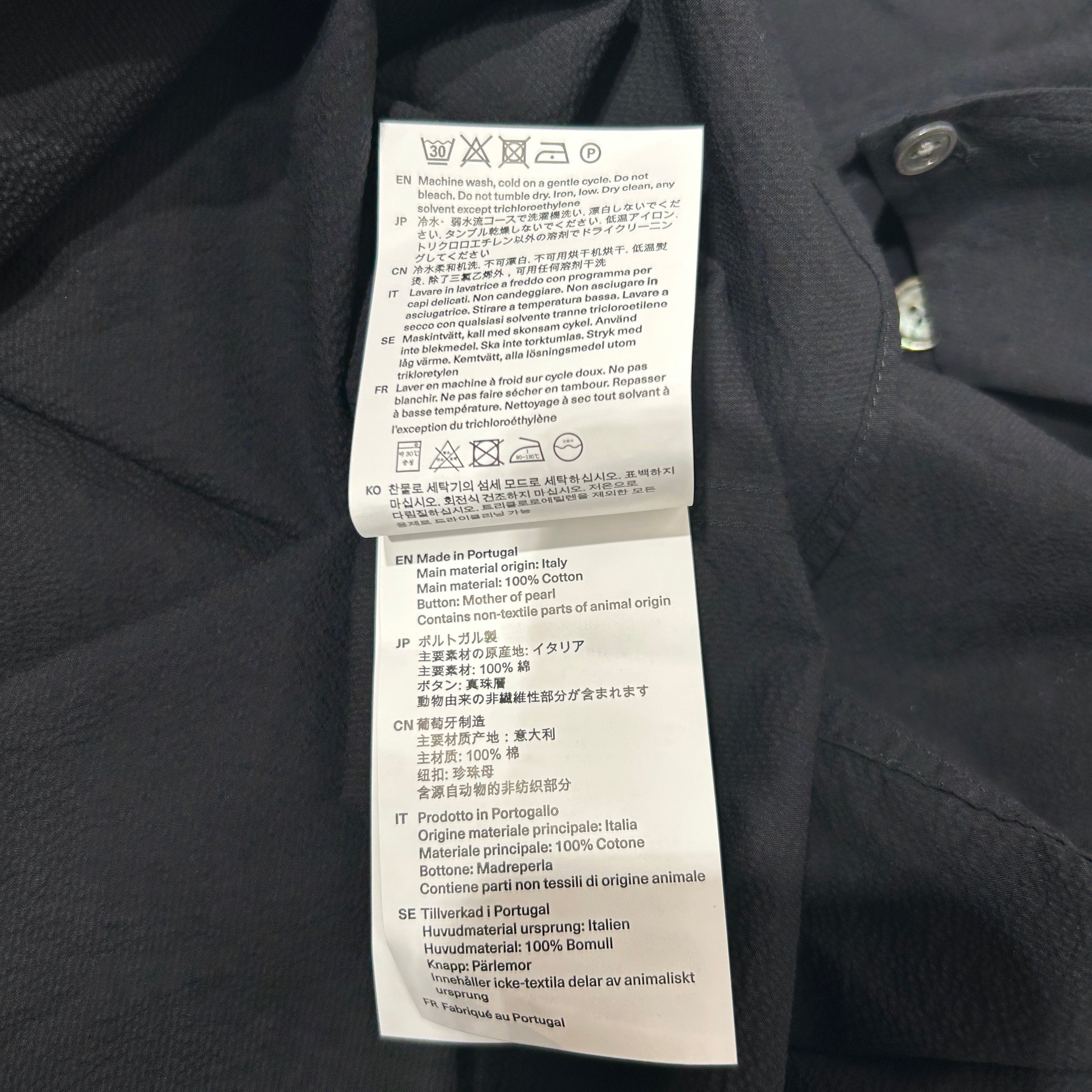 OUR LEGACY/STUSSY/SS Shirt/S/Cotton/BLK/SS Button Up view 5