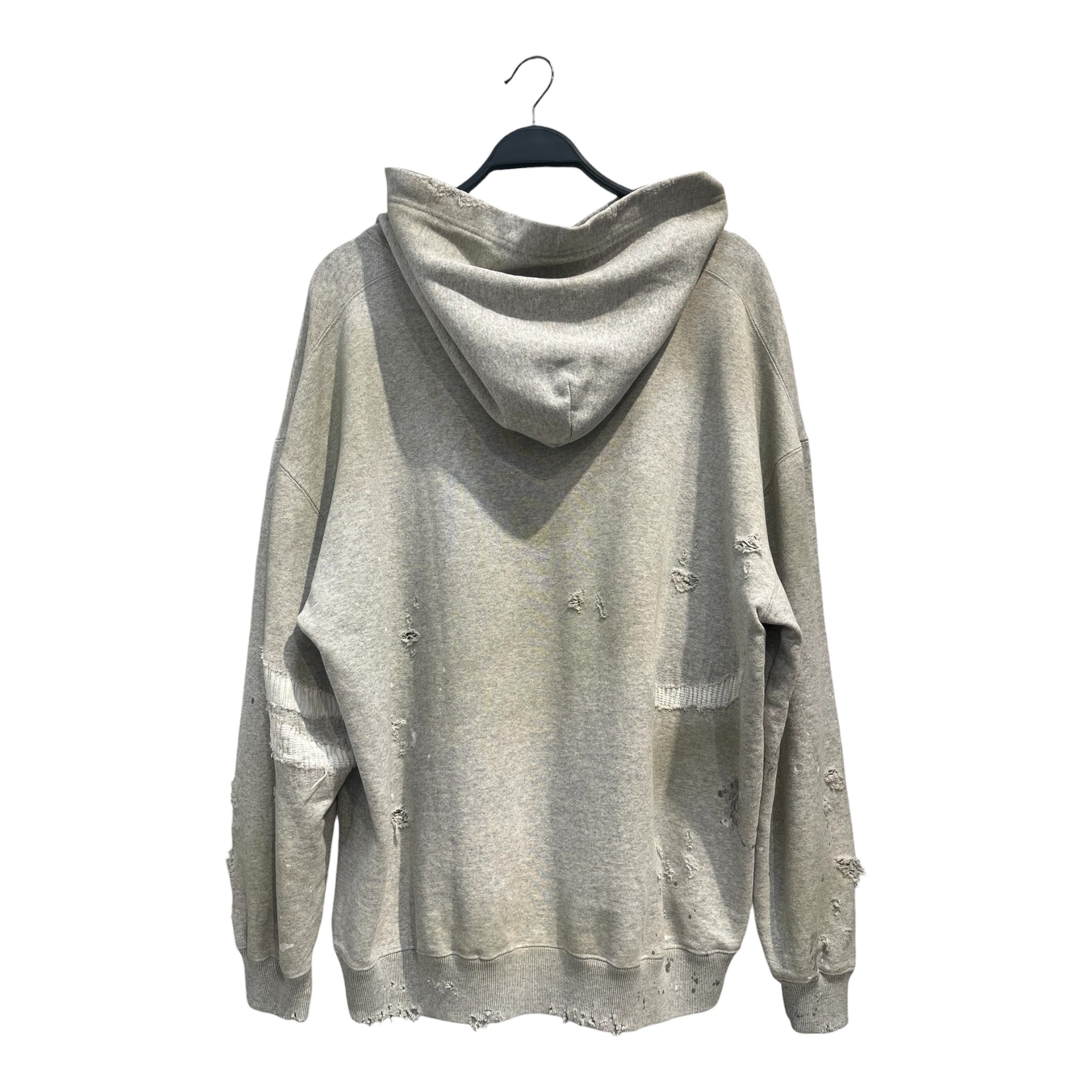 NEIGHBORHOOD/Hoodie/L/Cotton/GRY/PAINT SPLATTER DISTRESSED view 2