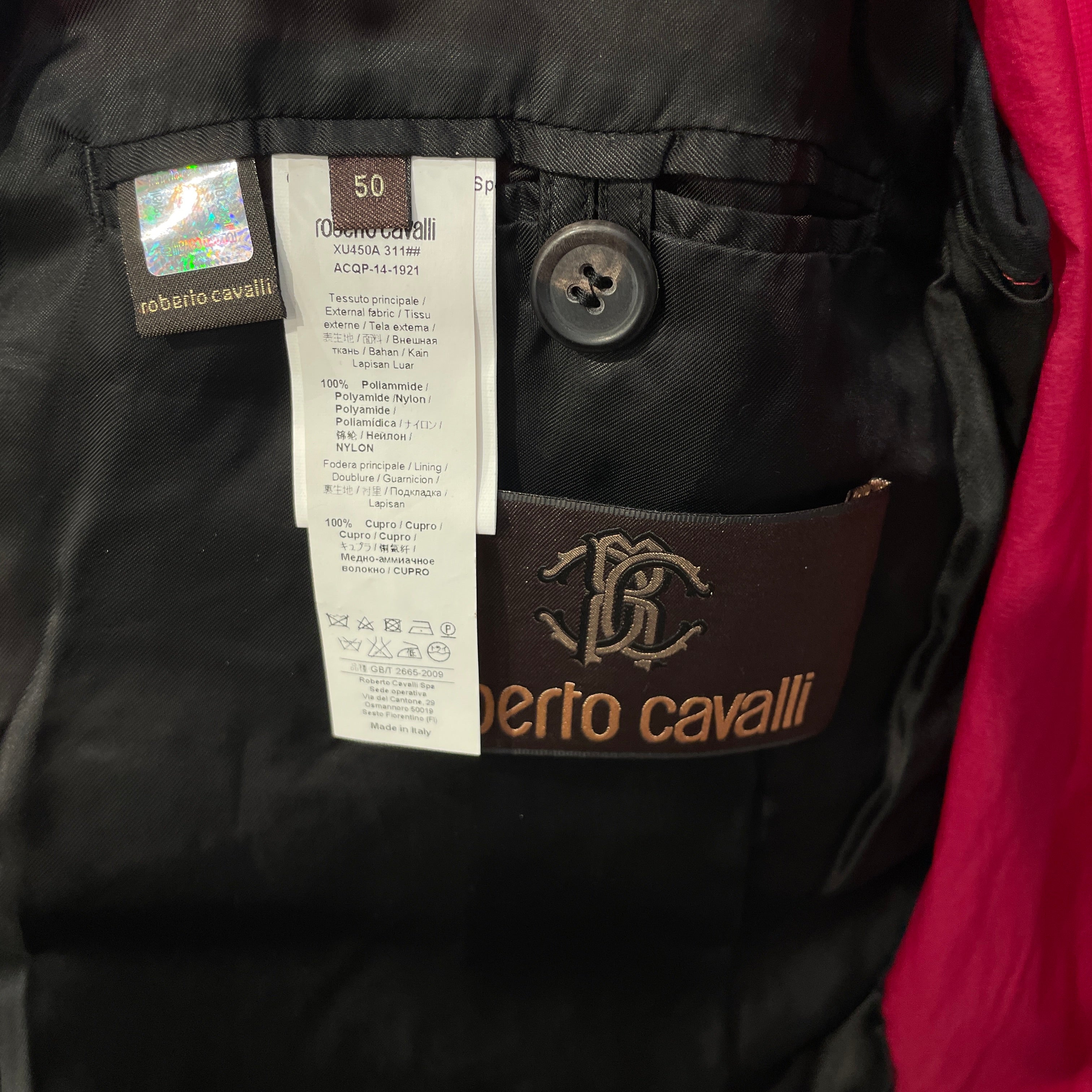 roberto cavalli/Jacket/50/Nylon/RED/BLACK COLLAR view 4