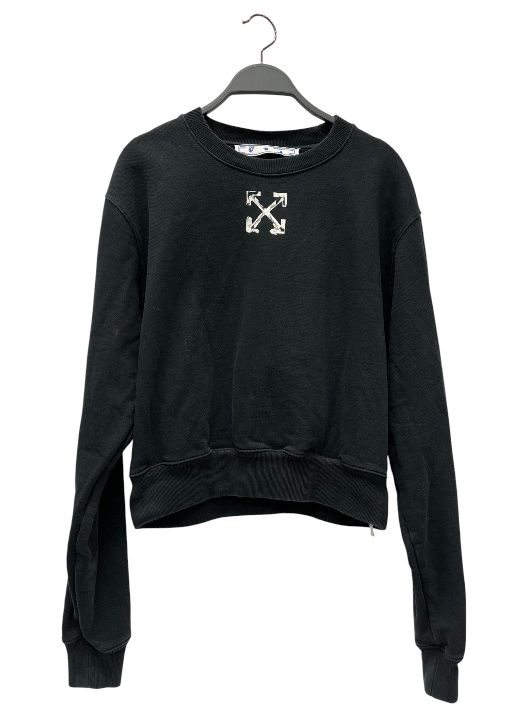 OFF-WHITE/Sweatshirt/S/Cotton/BLK/X LOGO 'WOMAN' BACK view 1