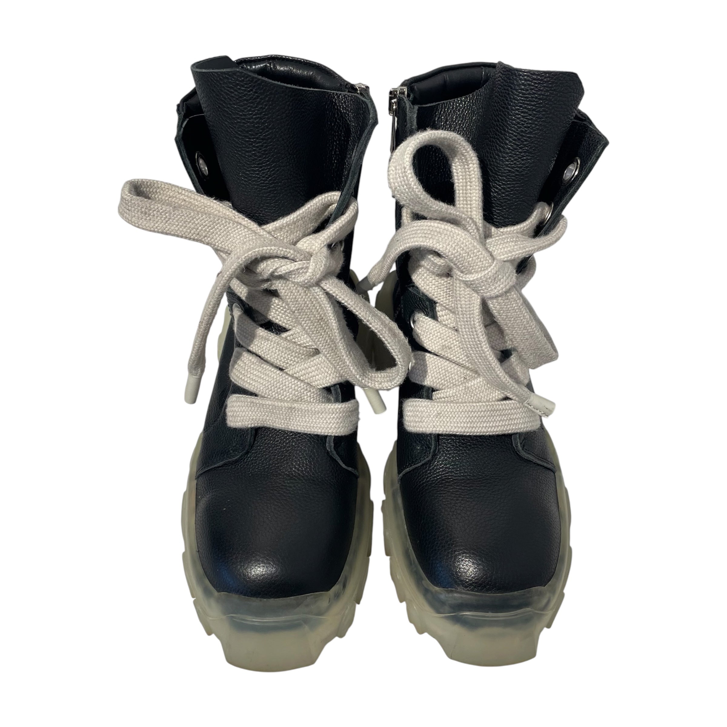 Rick Owens/Lace Up Boots/EU 43/Leather/BLK/bozo tractor leather boot view 3