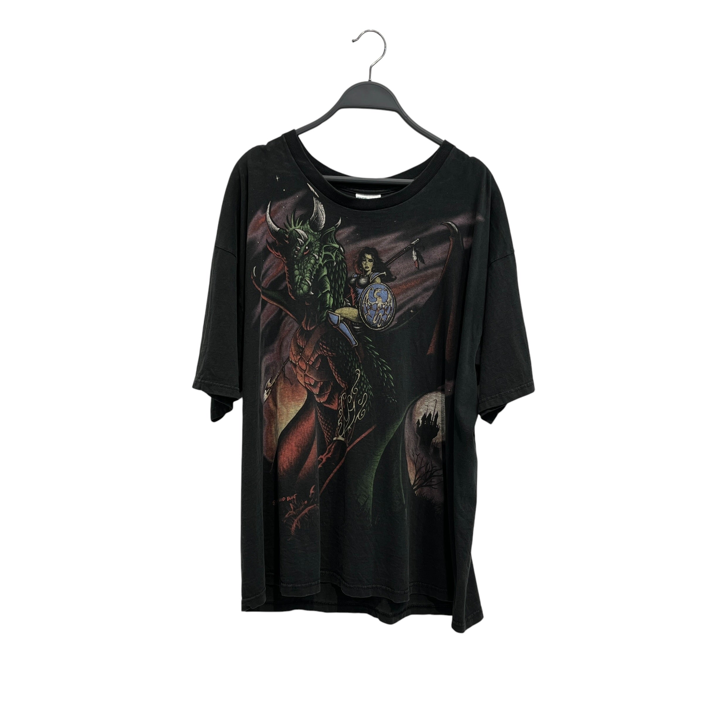LIQUID BLUE/T-Shirt/XL/Cotton/BLK/Graphic/dragon view 1