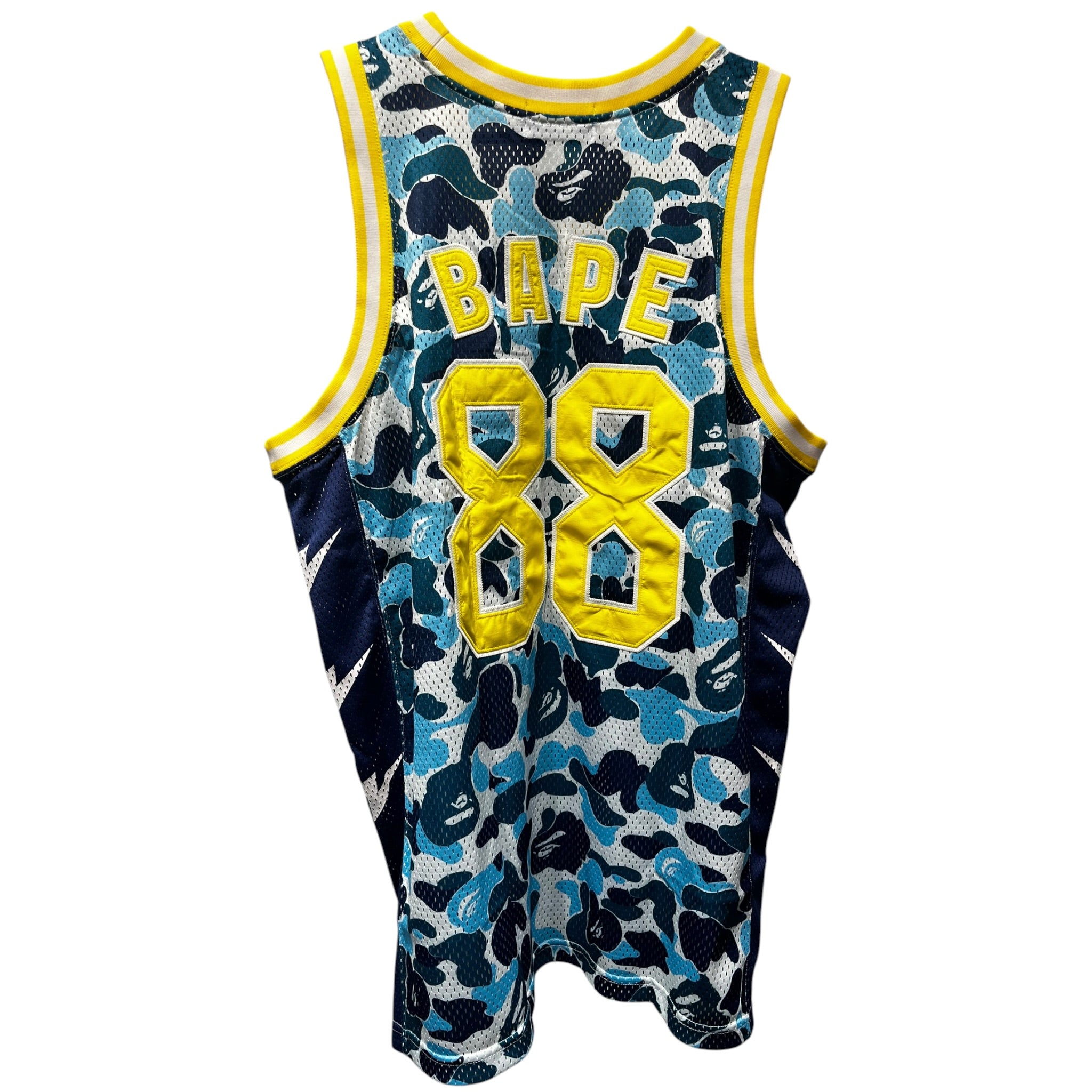 A BATHING APE/Tank Top/XXL/Polyester/BLU/Camouflage/Basketball Jersey view 2