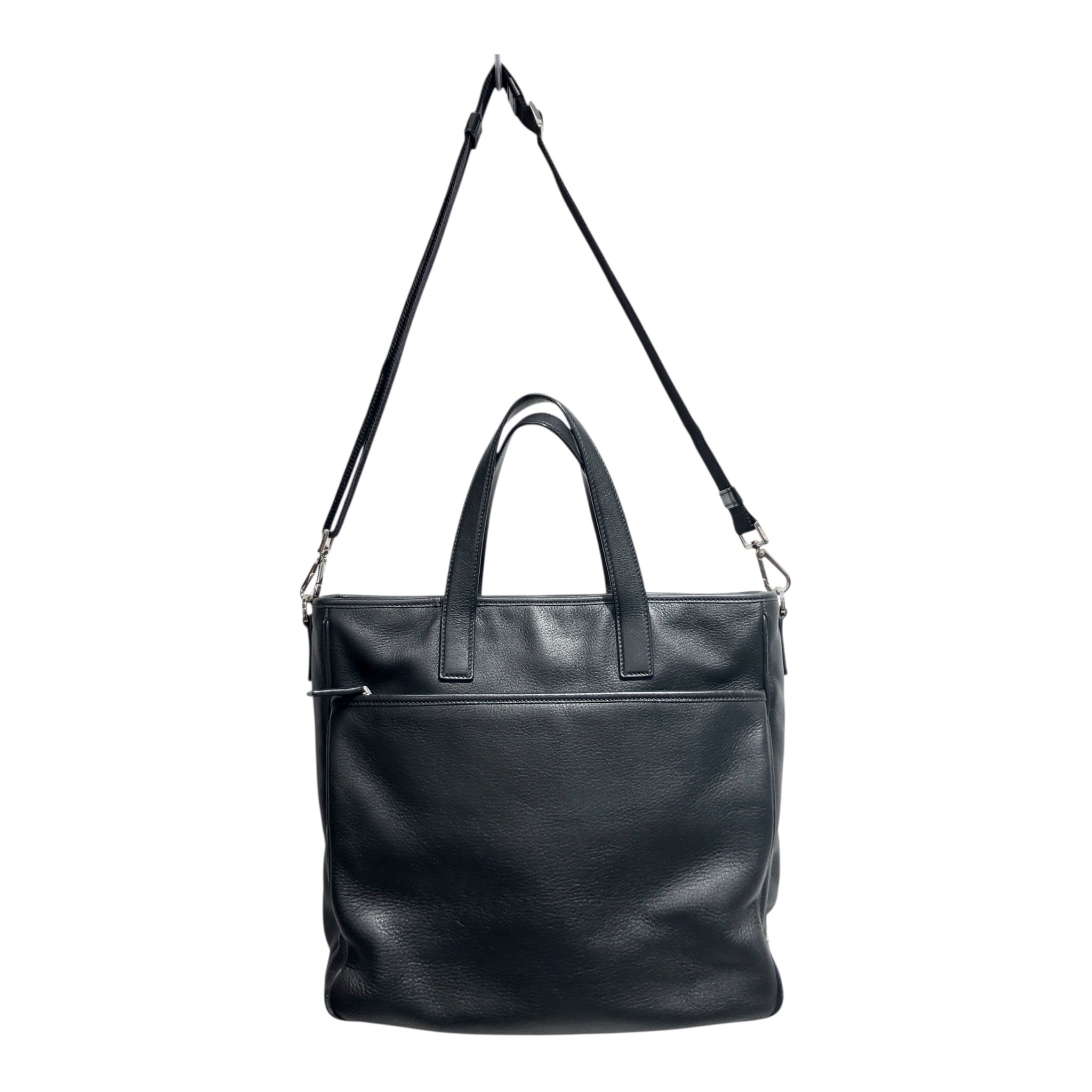 PRADA/Cross Body Bag/Leather/BLK/CONVERTIBLE FRONT POCKET view 2