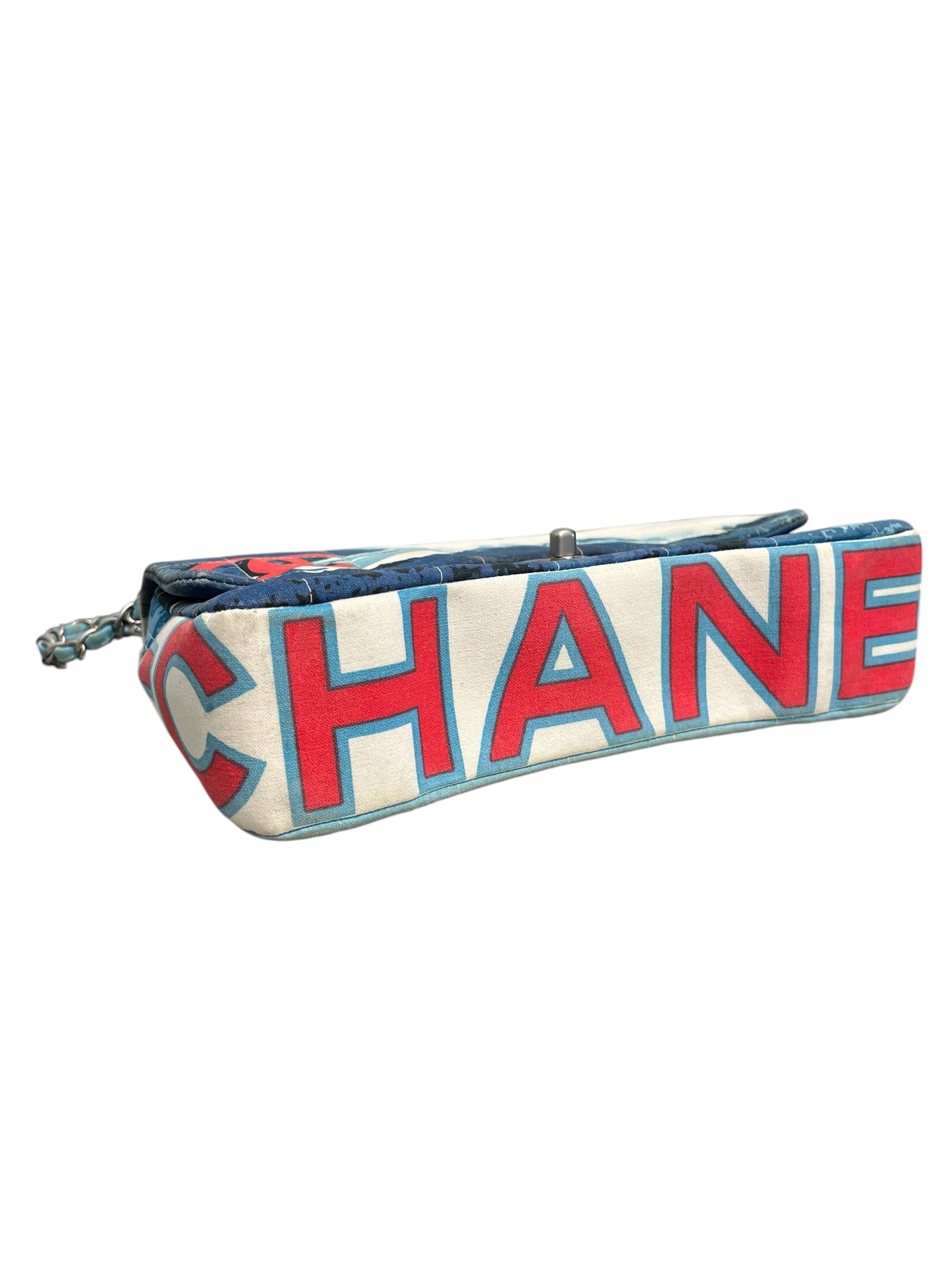 CHANEL/Bag/All Over Print/Cotton/WHT/02 SURF FLAP BAG view 3