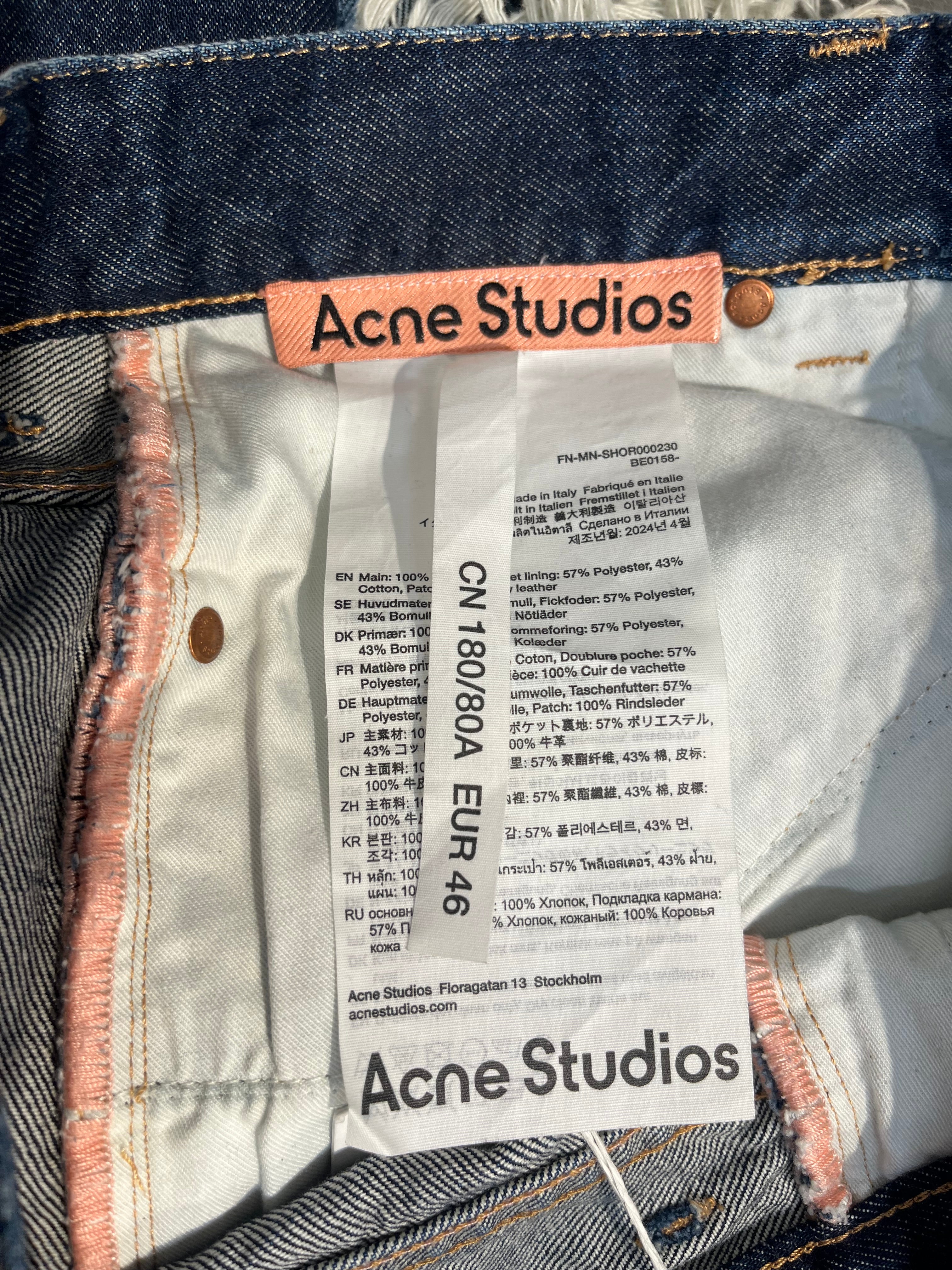 Acne Studios/Shorts/46/Cotton/BLU/DISTRRESSED HEAVILY view 4