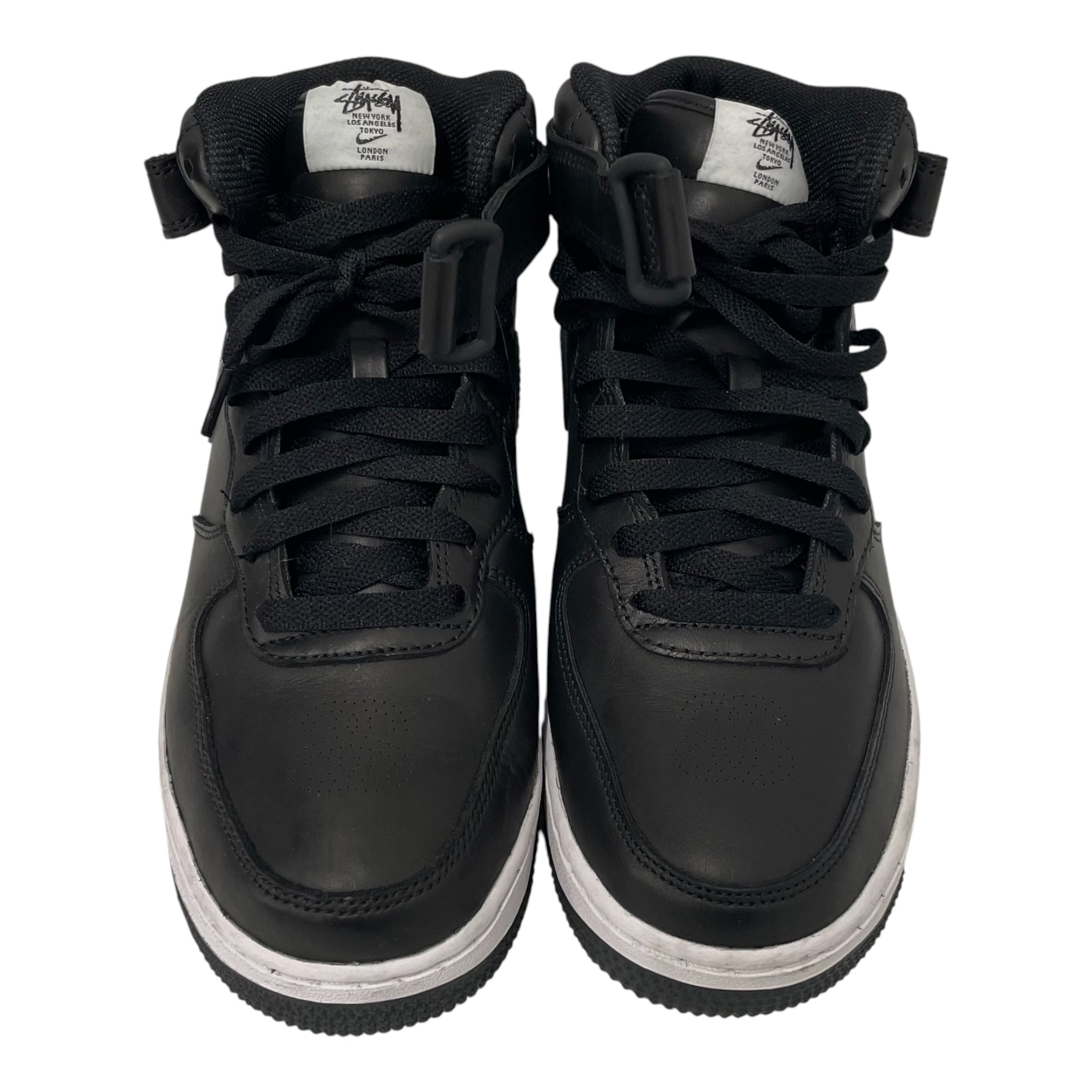 STUSSY/NIKE/Hi-Sneakers/US 7/Leather/BLK/ view 4