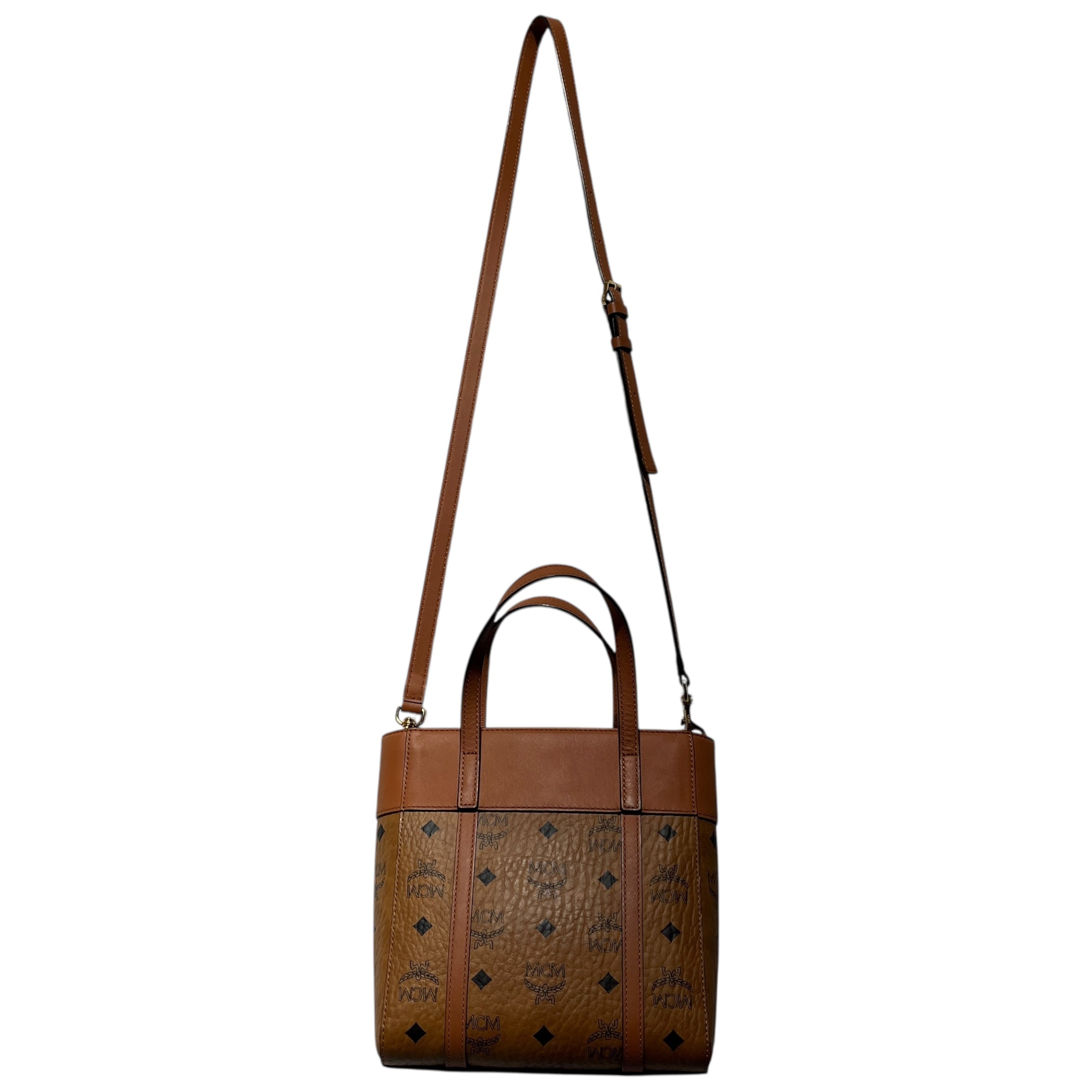 MCM/Tote Bag/Monogram/Leather/CML/Mini Shopper Tote w/ Strap view 3