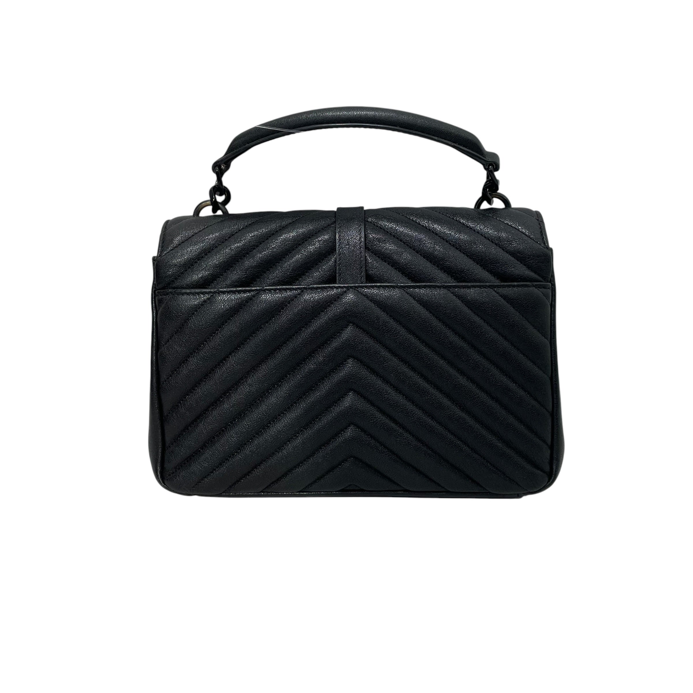 YVES SAINT LAURENT/Cross Body Bag/Leather/BLK/MEDIUM COLLEGE BAG view 2