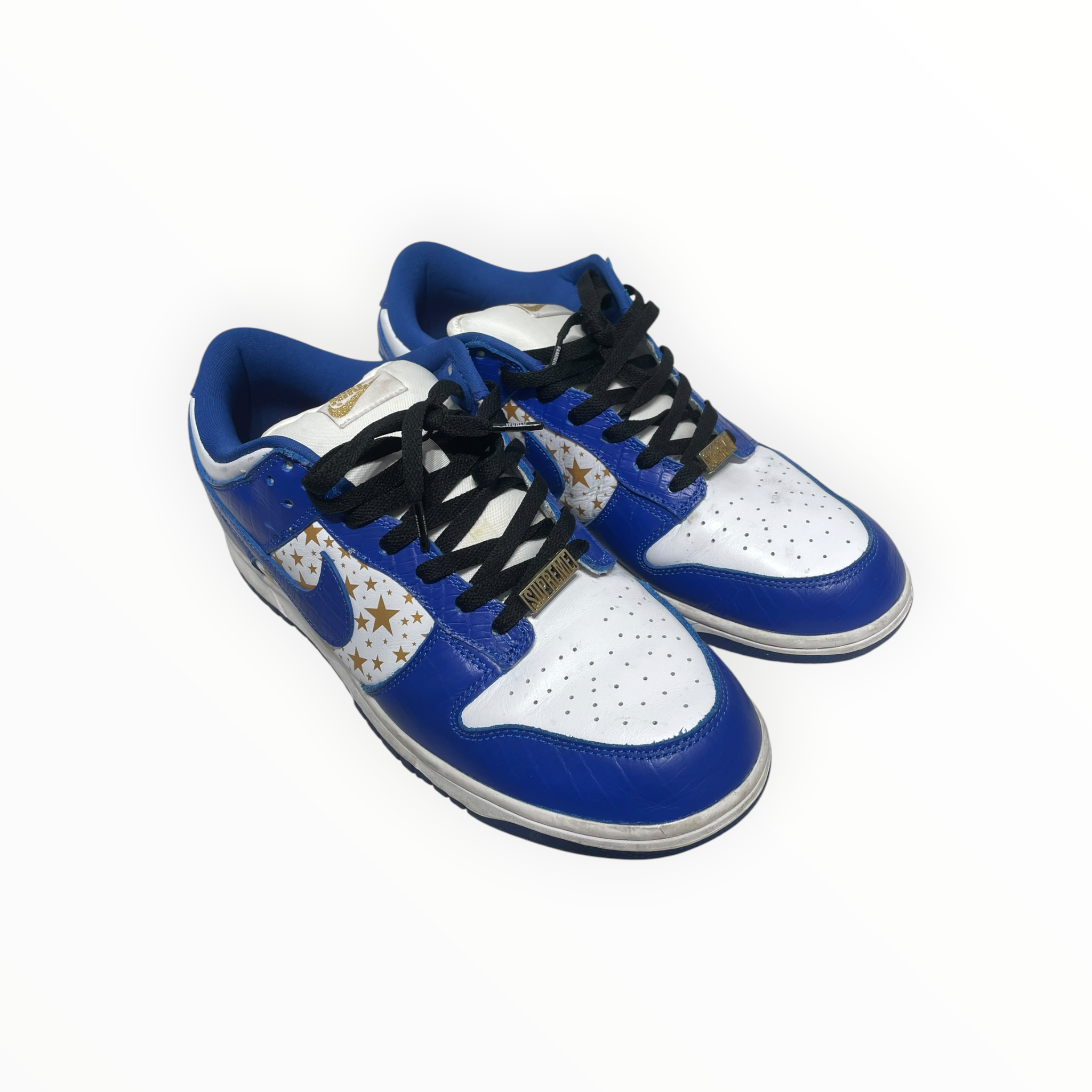 NIKE SB/Supreme/Hi-Sneakers/US 13/Cotton/WHT/Nike Blue Stars view 1