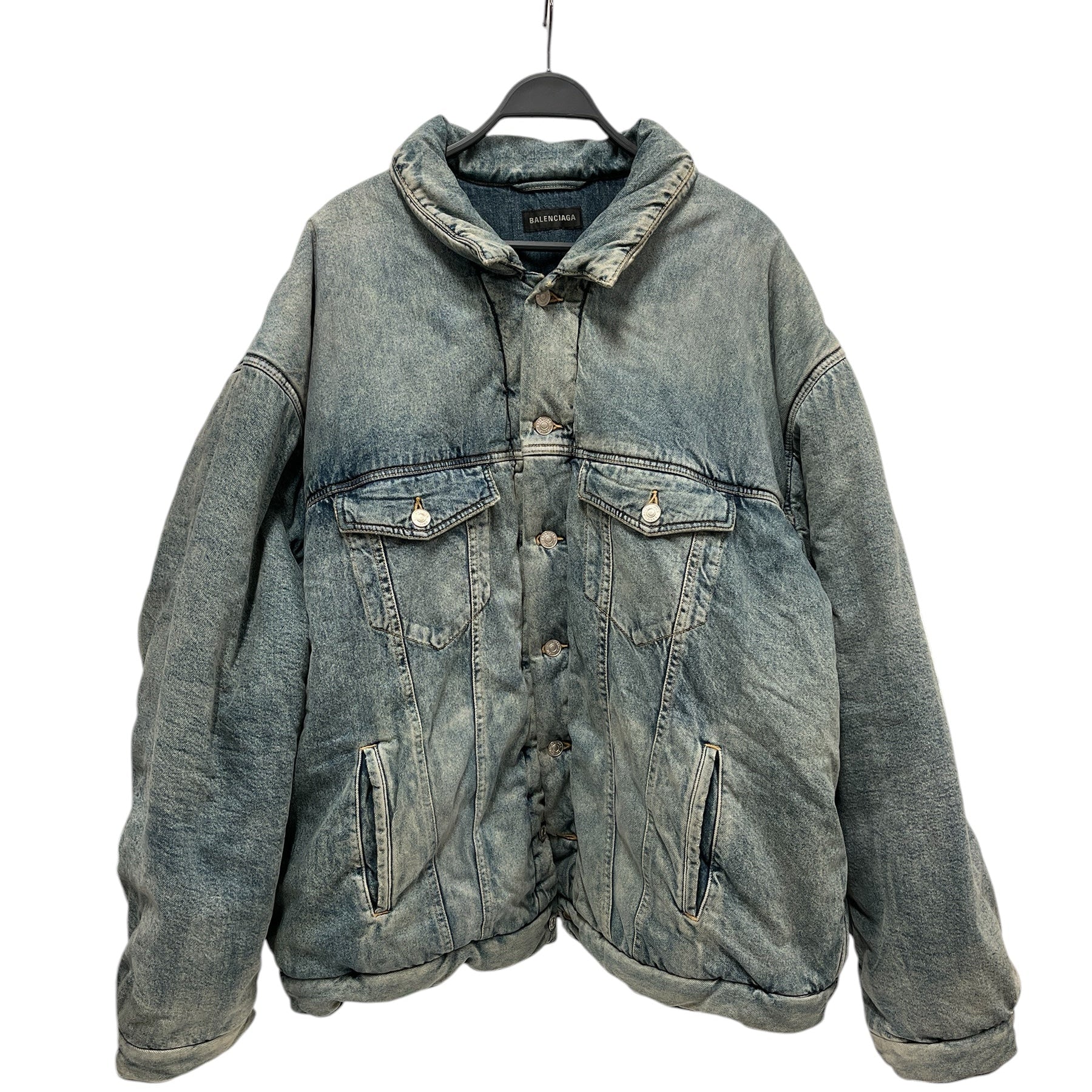 BALENCIAGA/Denim Jkt/50/Denim/BLU/Double Breasted/ view 1