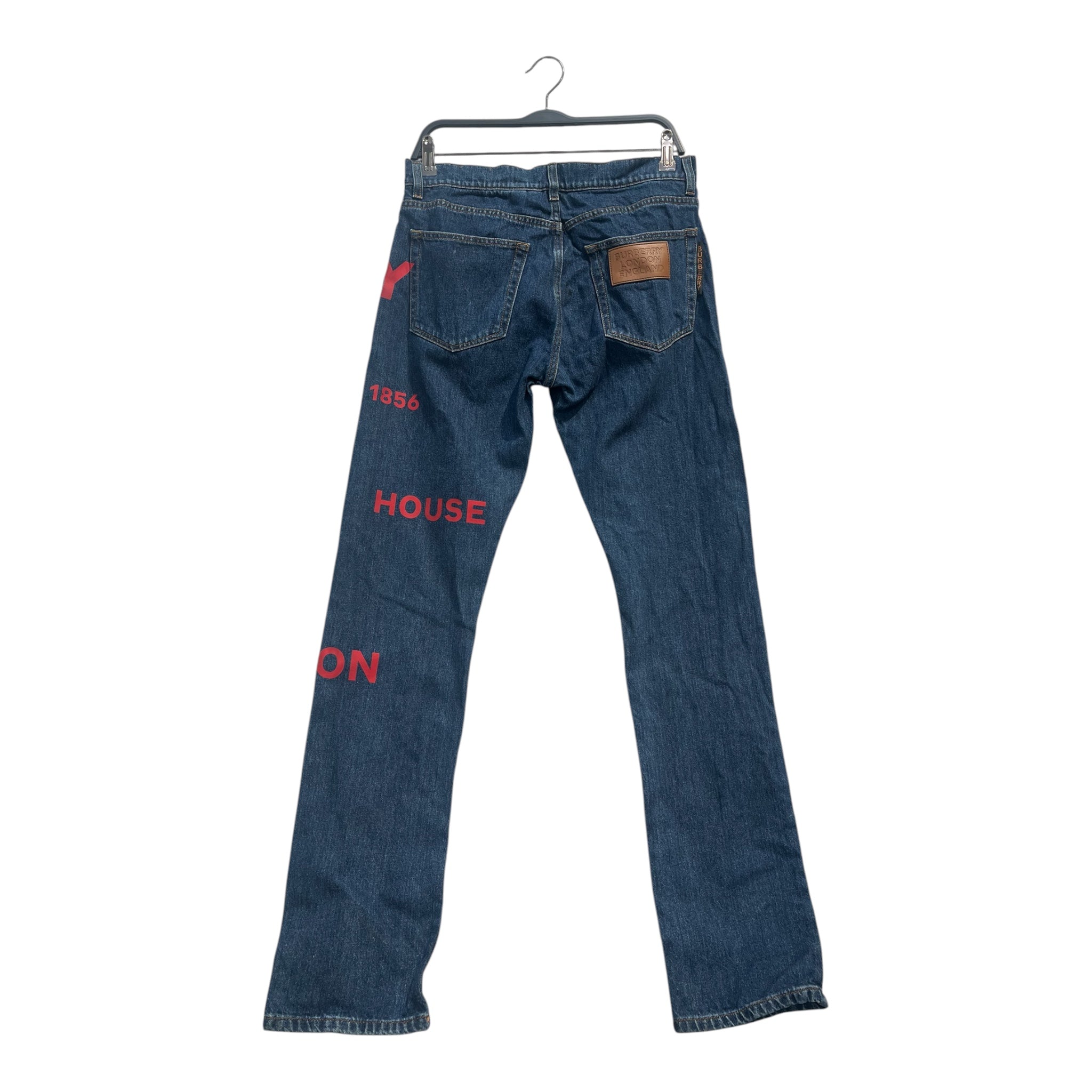 BURBERRY/Bottoms/32/Cotton/BLU/RED FONT  All over view 2