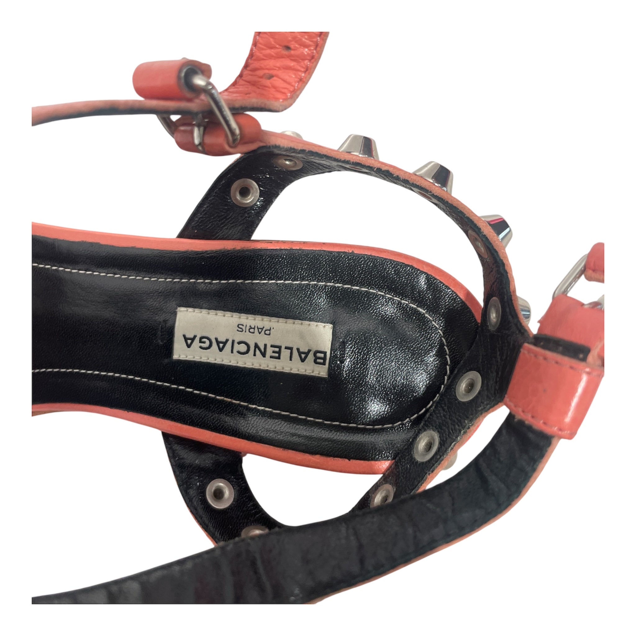 BALENCIAGA/Sandals/EU 39/Leather/PNK/Cagole Sandal view 3